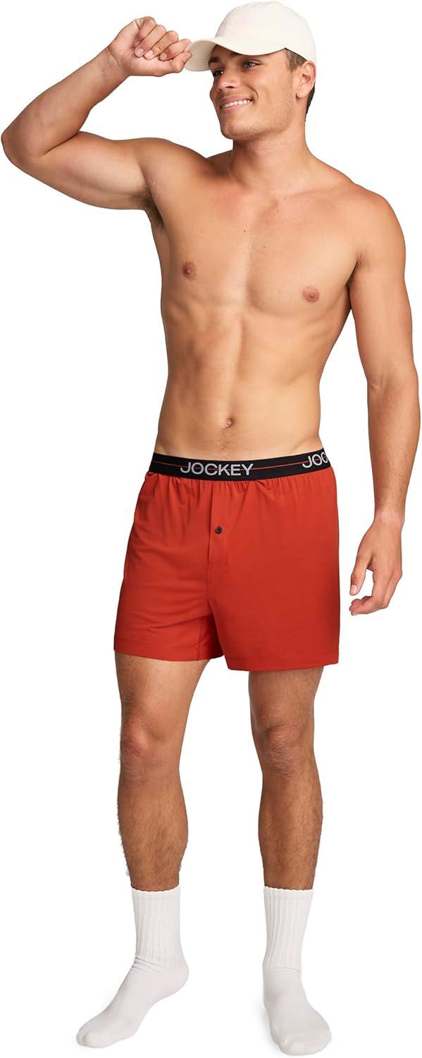imageJockey Mens Underwear Active Microfiber 45 BoxerPainted Desert