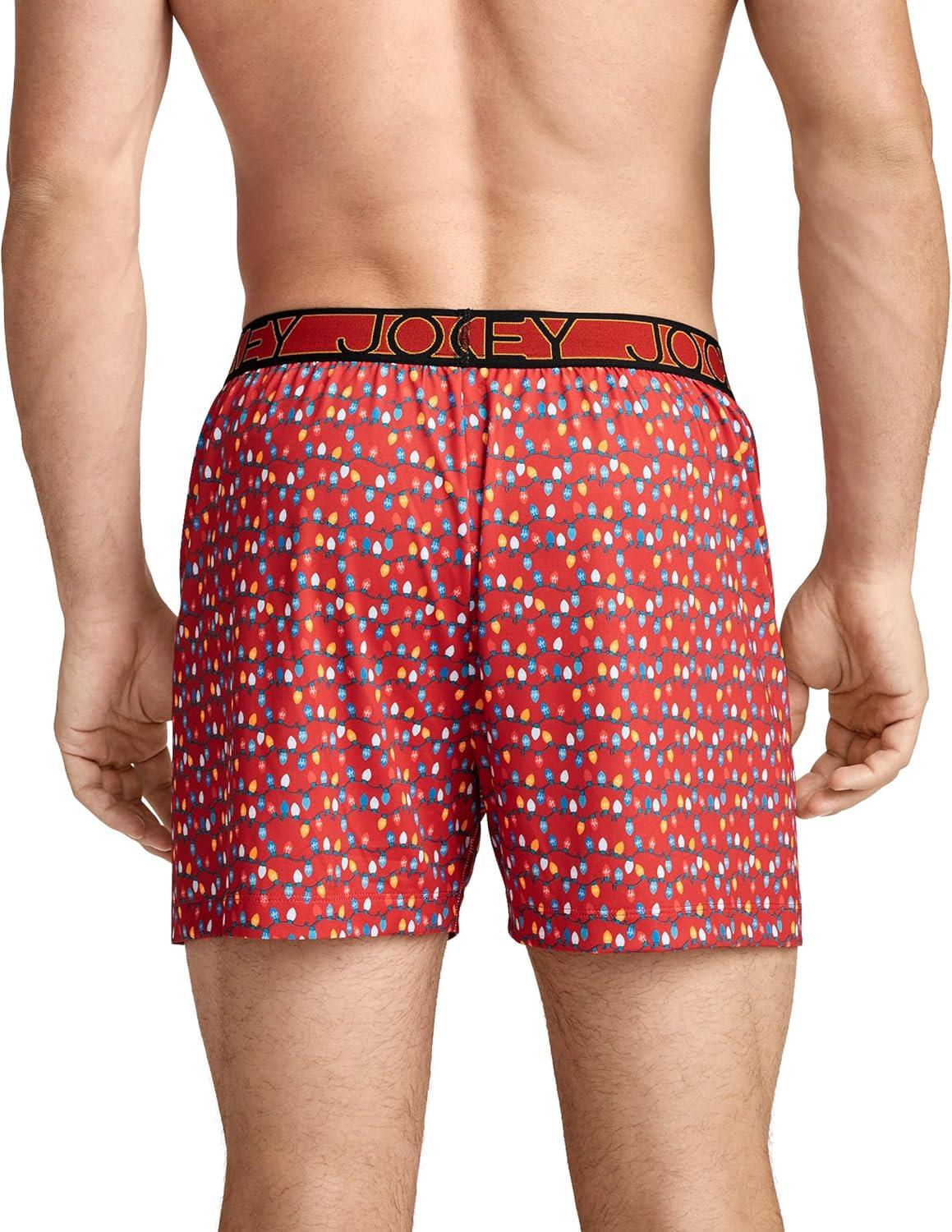 imageJockey Mens Underwear Active Microfiber 45 BoxerRed Lights