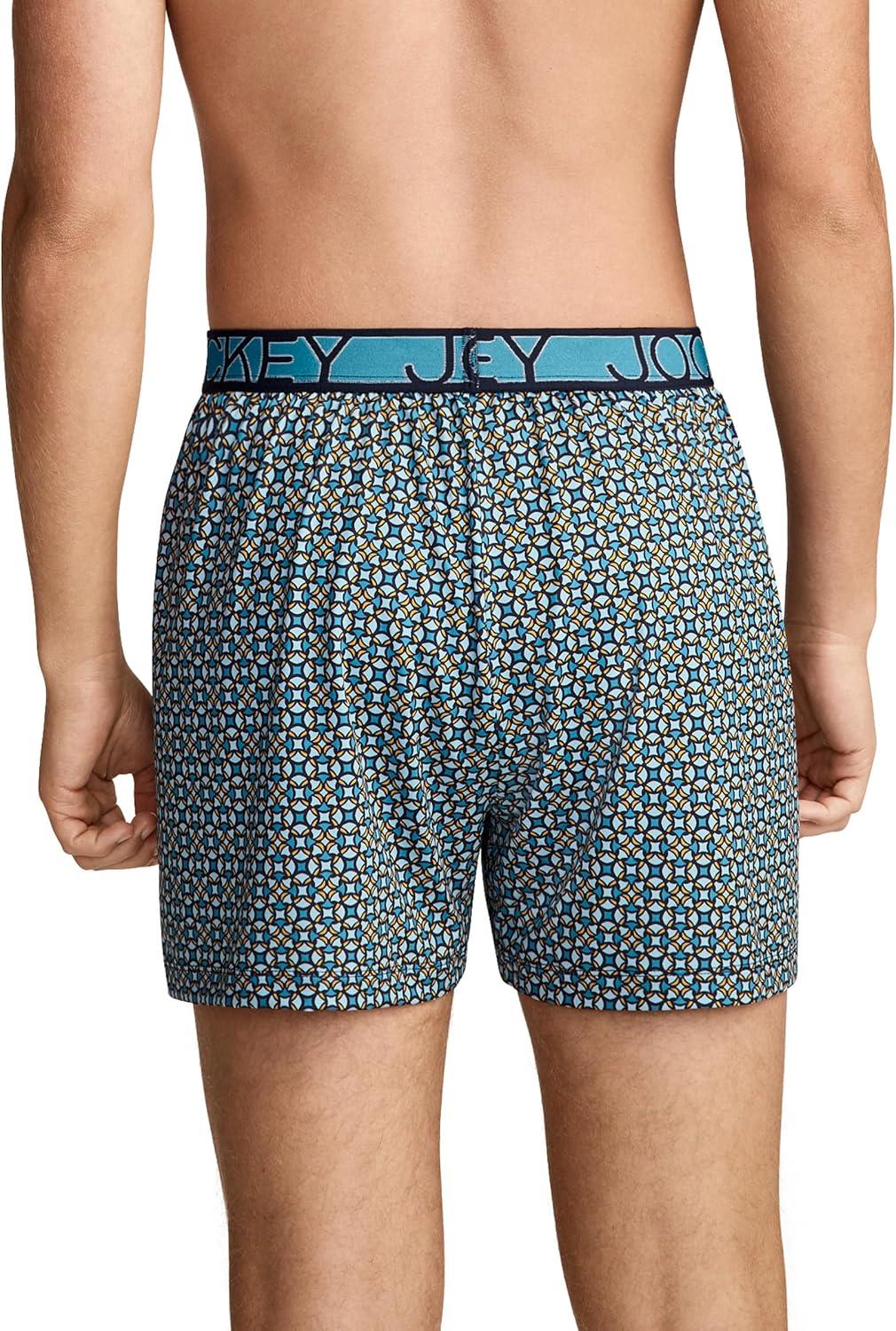 imageJockey Mens Underwear Active Microfiber 45 BoxerTidal Tile