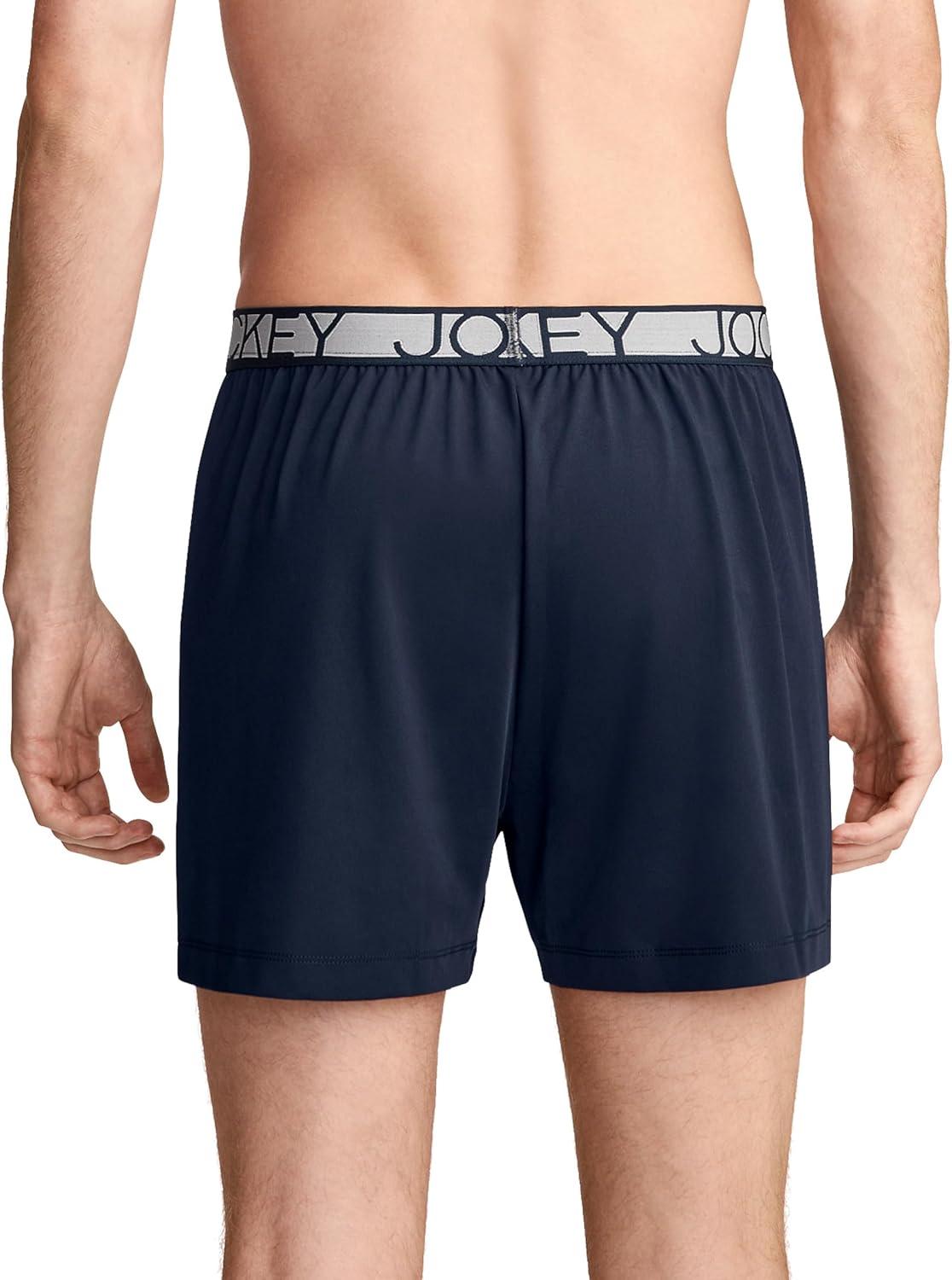 imageJockey Mens Underwear Active Microfiber 45 BoxerTrue Navy Blue