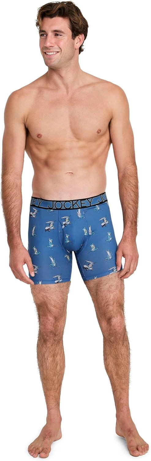imageJockey Mens Underwear Active Microfiber 5 Boxer BriefGolfing Gators