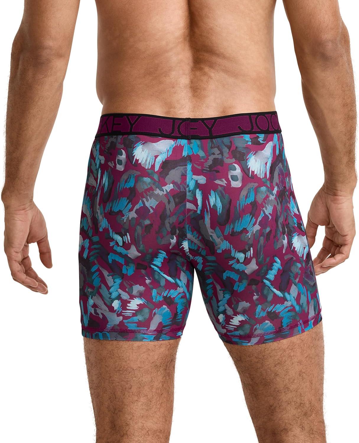 imageJockey Mens Underwear Active Microfiber 5 Boxer BriefLarge Camo