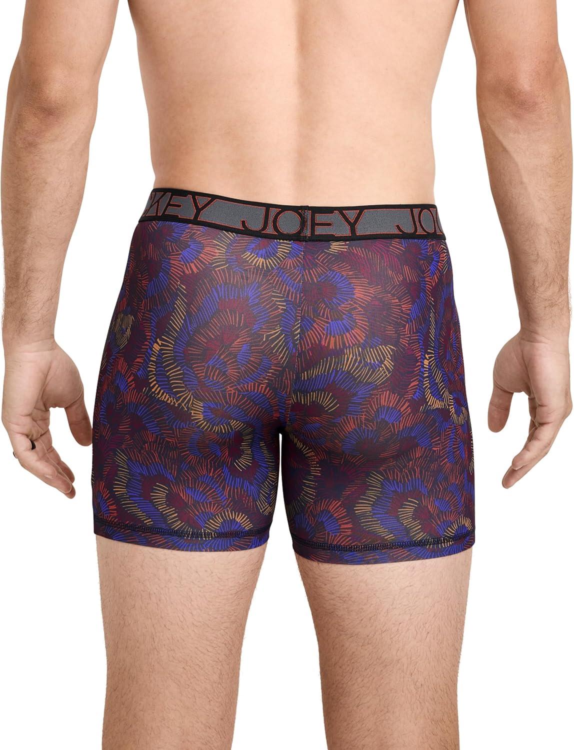 imageJockey Mens Underwear Active Microfiber 5 Boxer BriefScratchboard