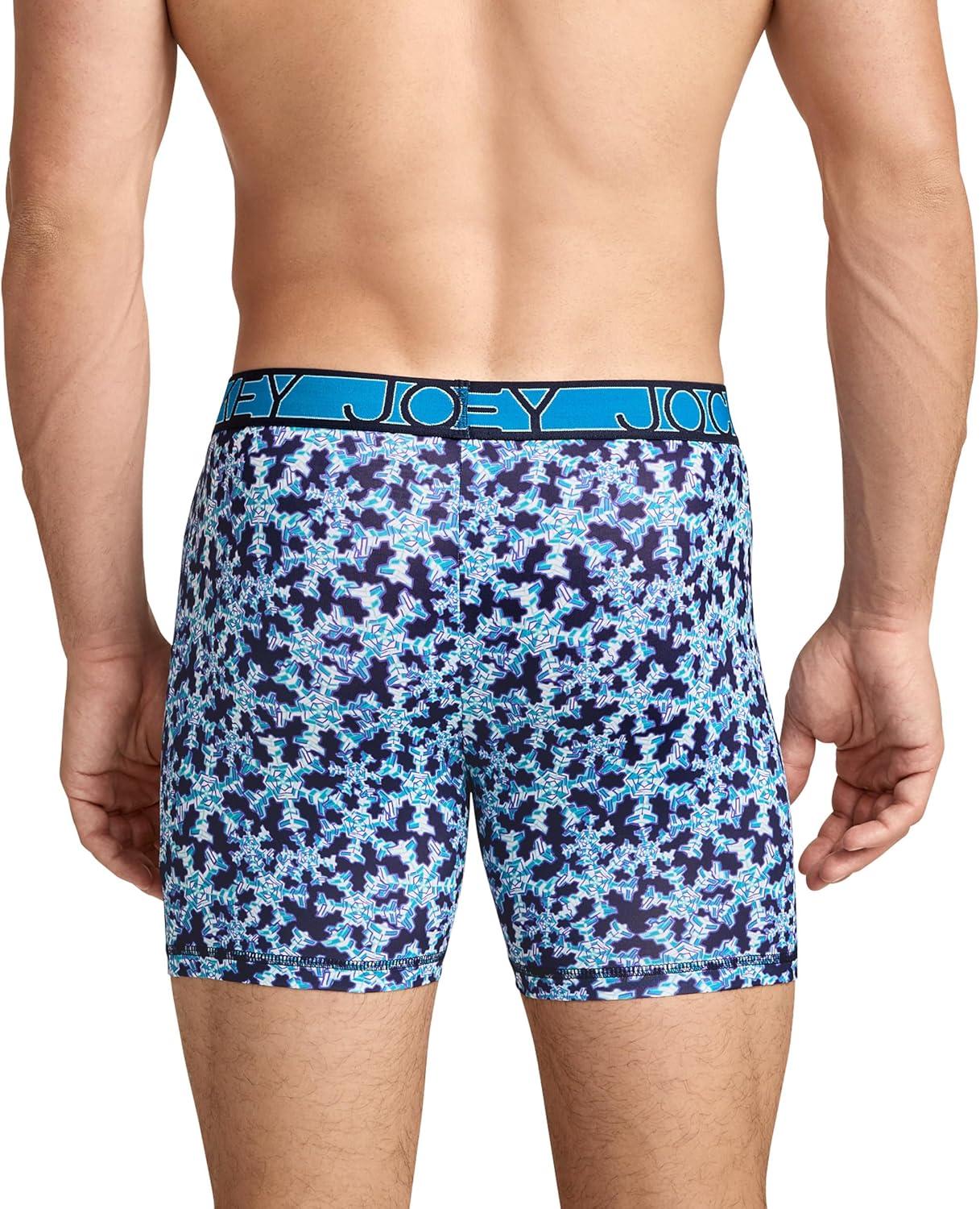 imageJockey Mens Underwear Active Microfiber 5 Boxer BriefShatterflake