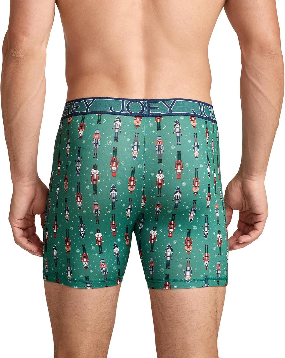imageJockey Mens Underwear Active Microfiber 5 Boxer BriefSmall Animals