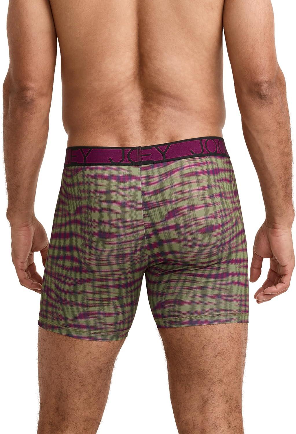 imageJockey Mens Underwear Active Microfiber 5 Boxer BriefVibrations