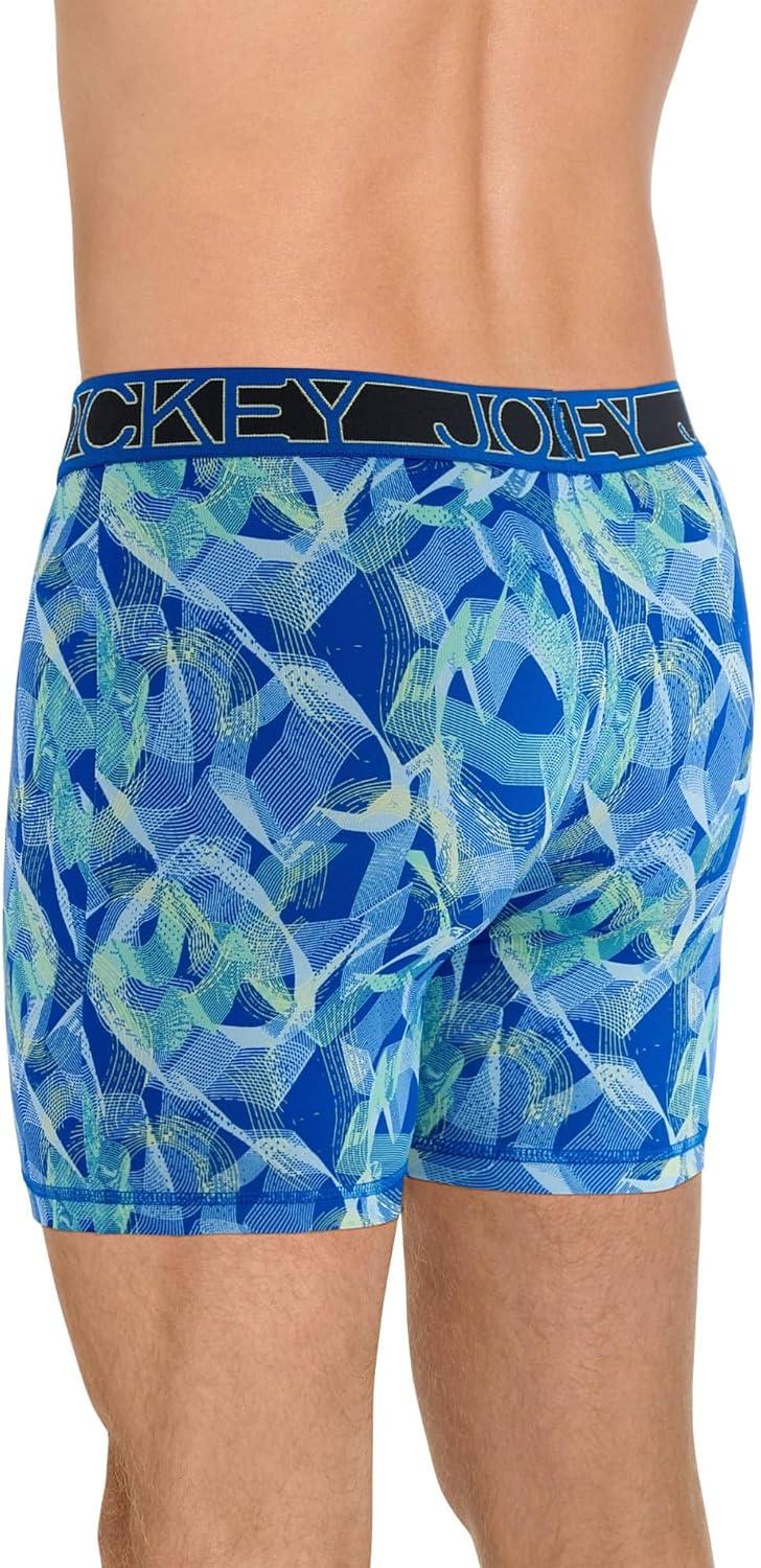 imageJockey Mens Underwear Active Microfiber 5 Boxer BriefVortex