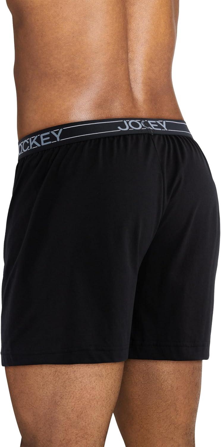 imageJockey Mens Underwear ActiveBlend Knit 5 BoxerBlack