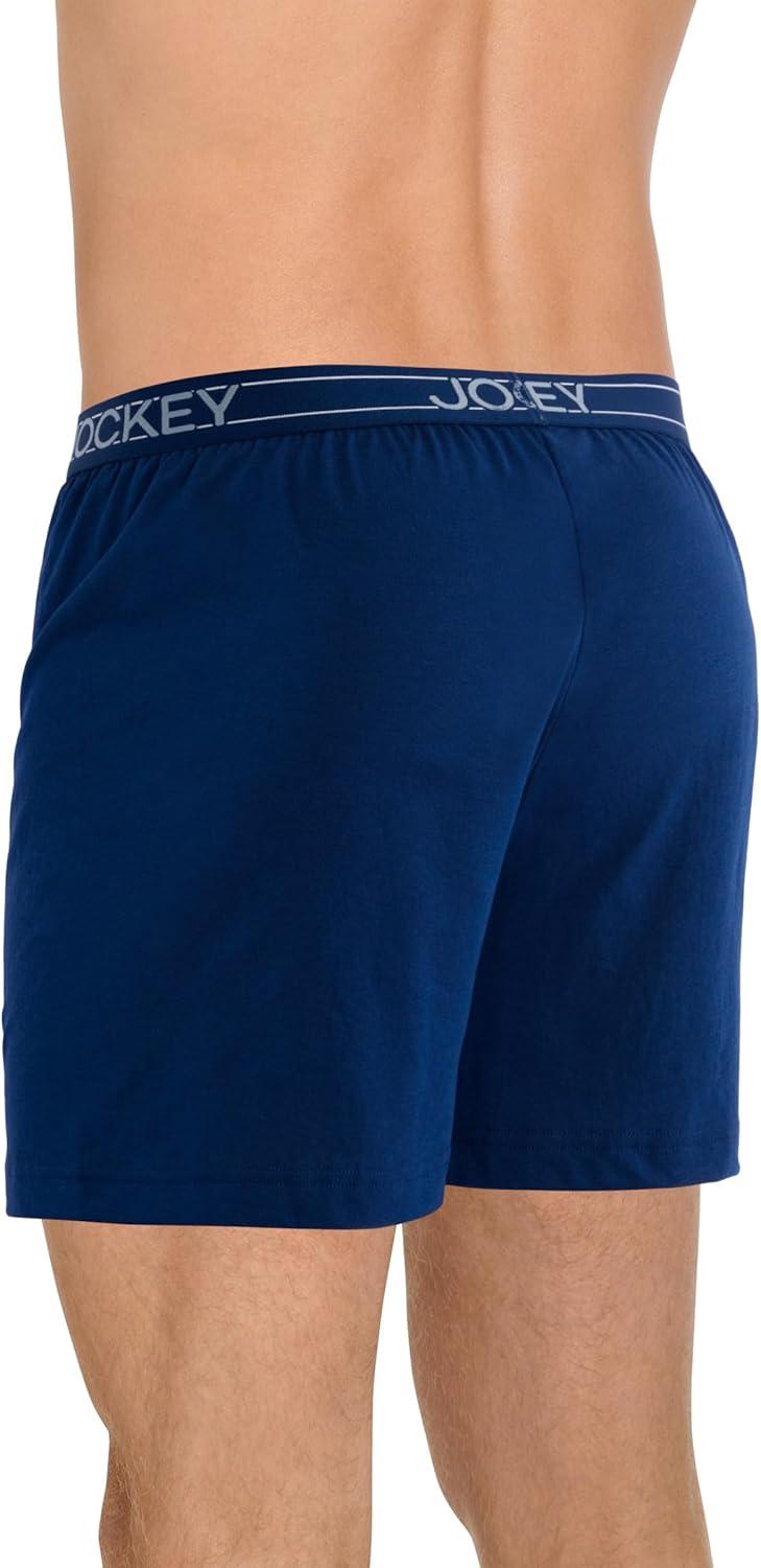 imageJockey Mens Underwear ActiveBlend Knit 5 BoxerJust Past Midnight Blue