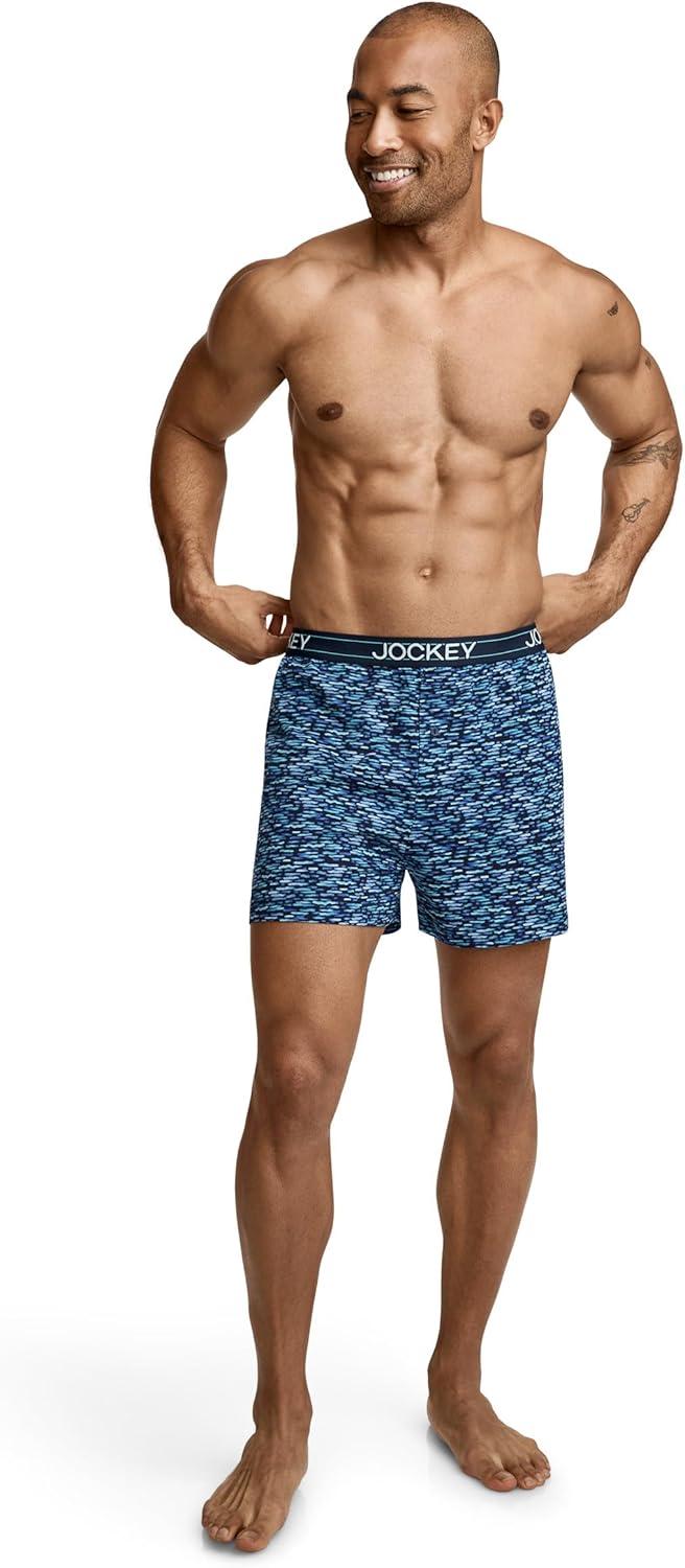 imageJockey Mens Underwear ActiveBlend Knit 5 BoxerMorning Waves