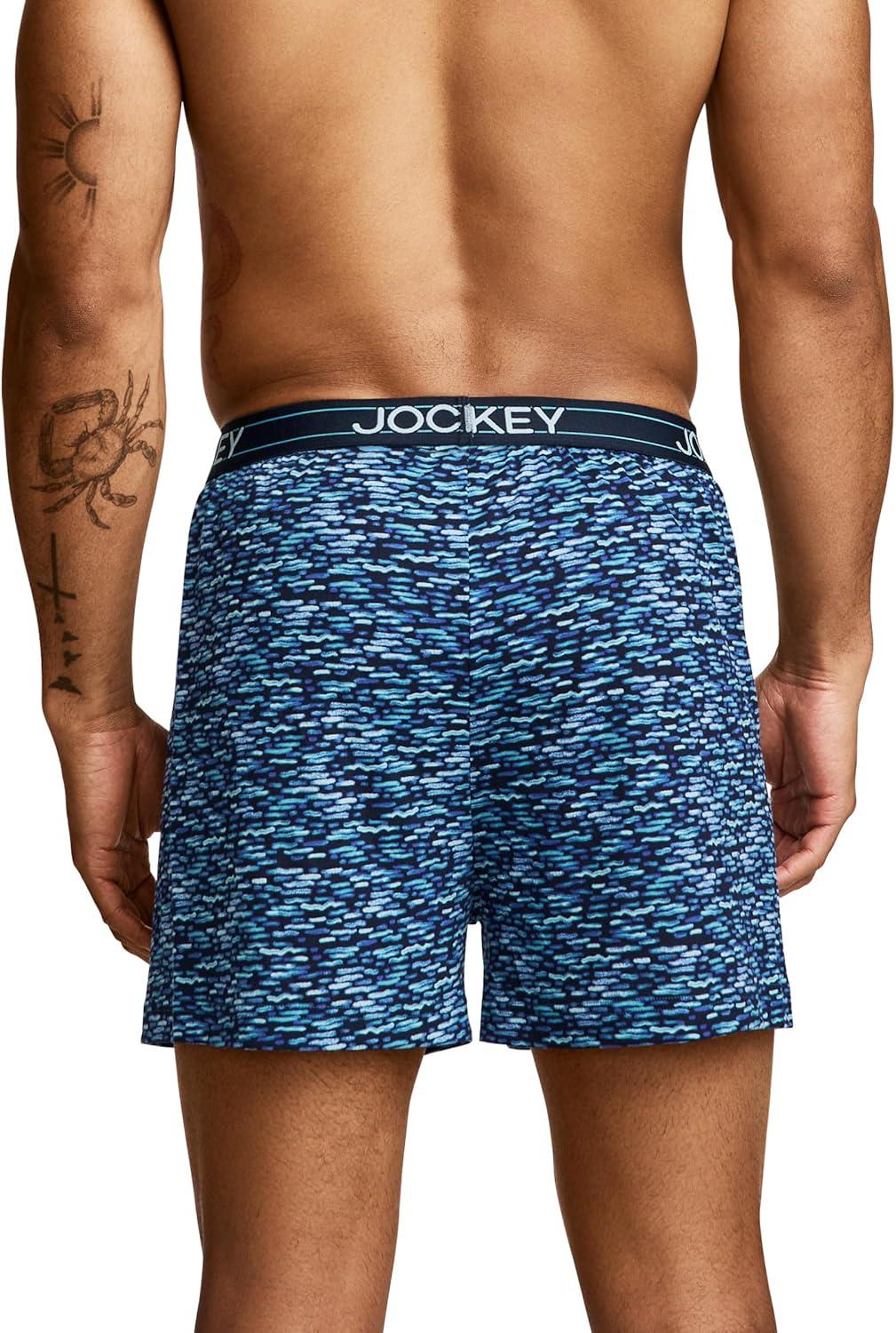 imageJockey Mens Underwear ActiveBlend Knit 5 BoxerMorning Waves