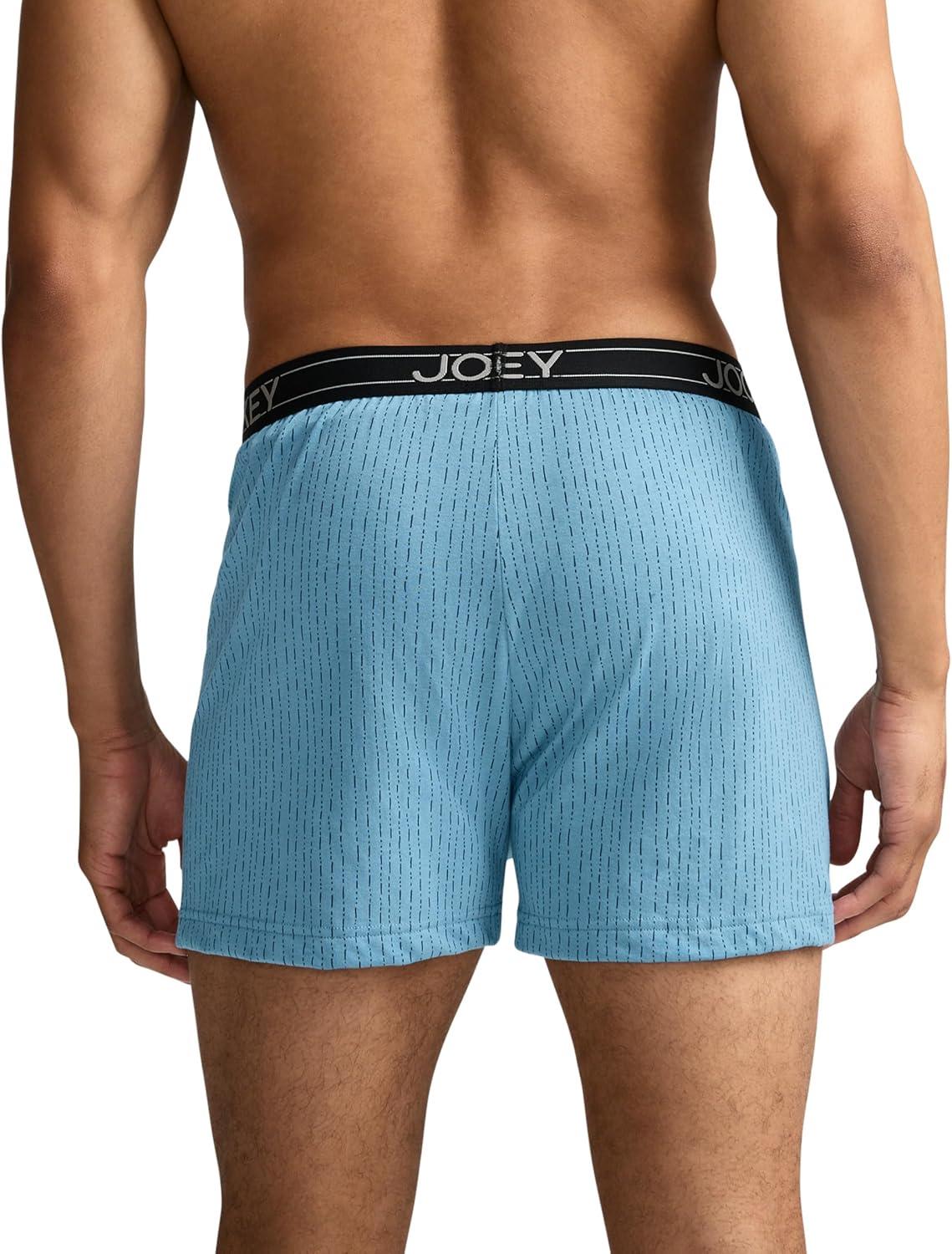 imageJockey Mens Underwear ActiveBlend Knit 5 BoxerRain Stripe