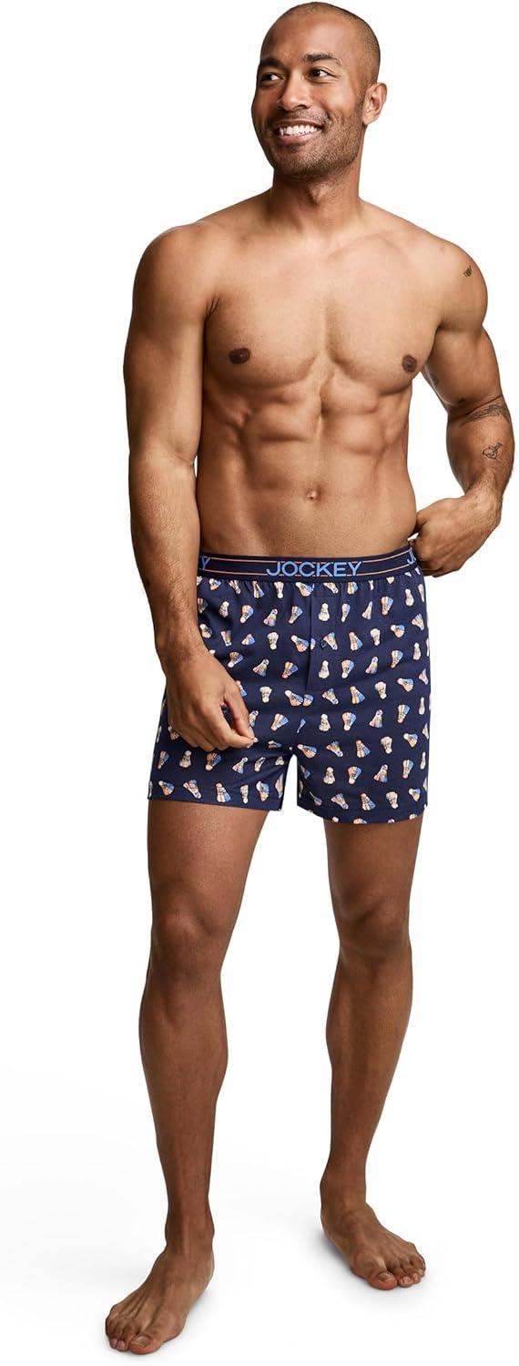 imageJockey Mens Underwear ActiveBlend Knit 5 BoxerShuttle Navy