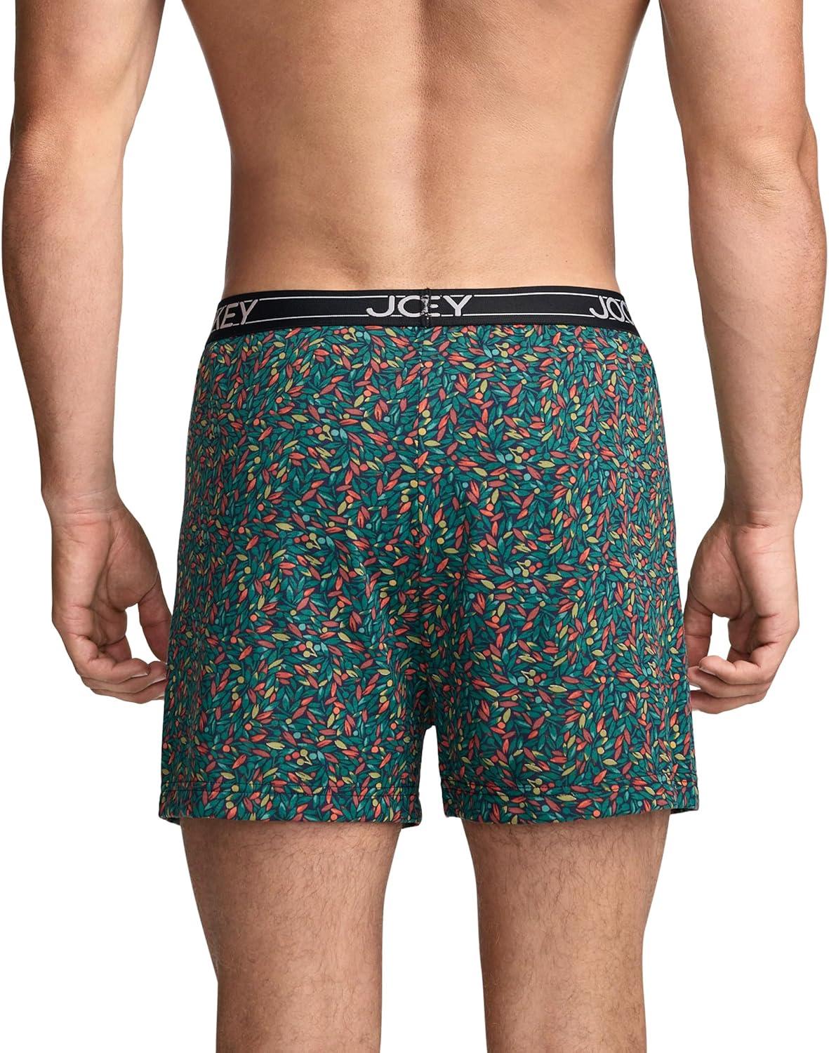 imageJockey Mens Underwear ActiveBlend Knit 5 BoxerWarm Petals