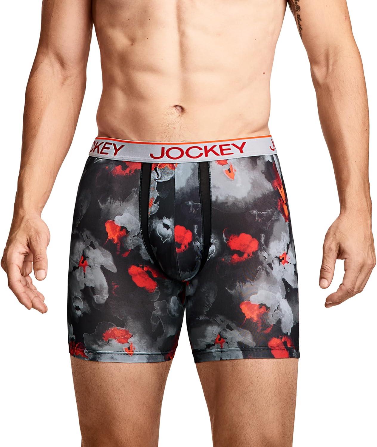 imageJockey Mens Underwear Chafe Proof Pouch Microfiber 6 Boxer Brief 3 PackRemembrance