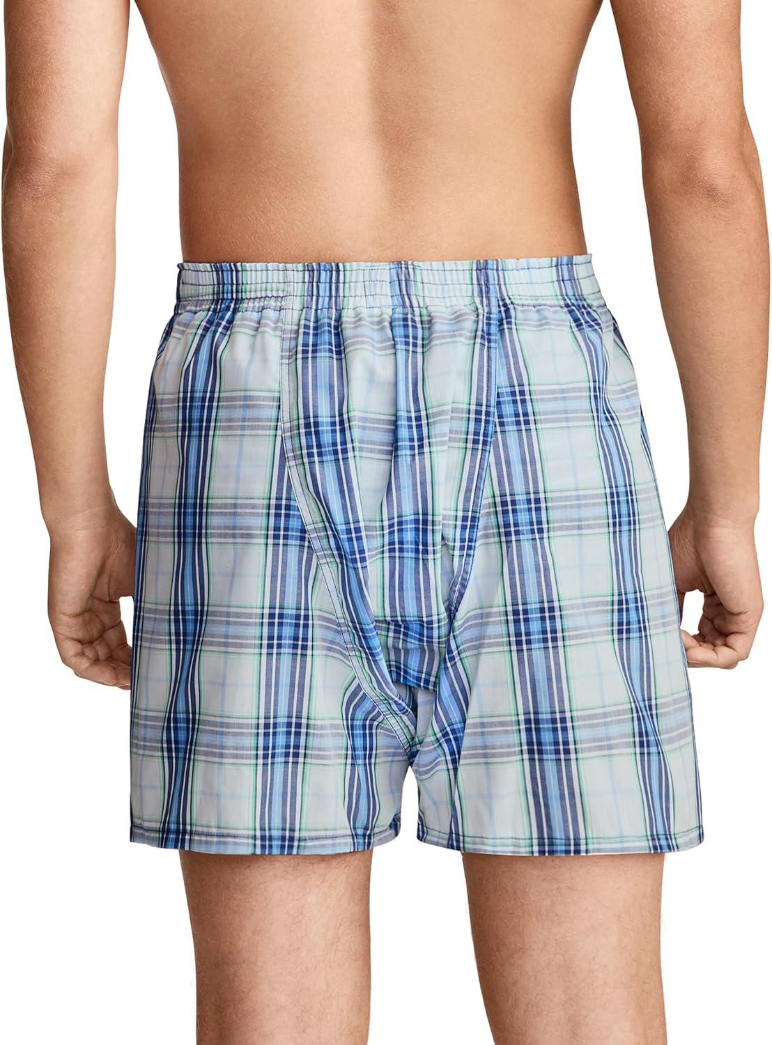 imageJockey Mens Underwear Classics Full Cut 5 Boxer 3 PackLily Pad Oasis