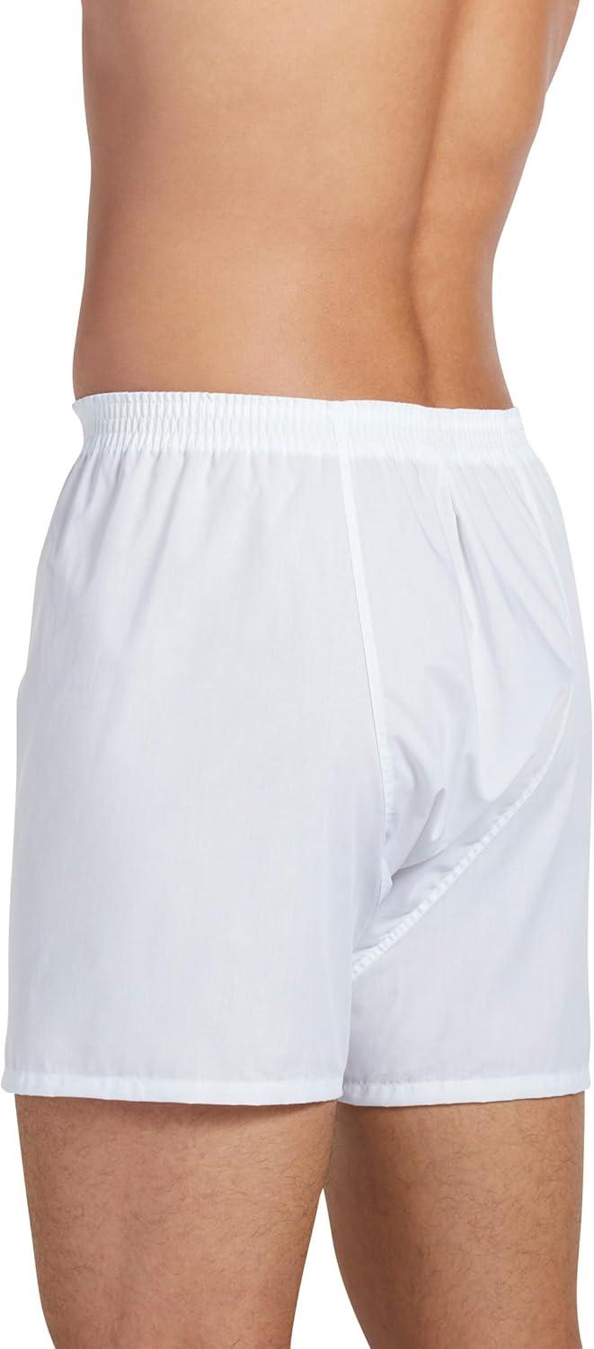 imageJockey Mens Underwear Classics Full Cut 5 Boxer 3 PackWhite