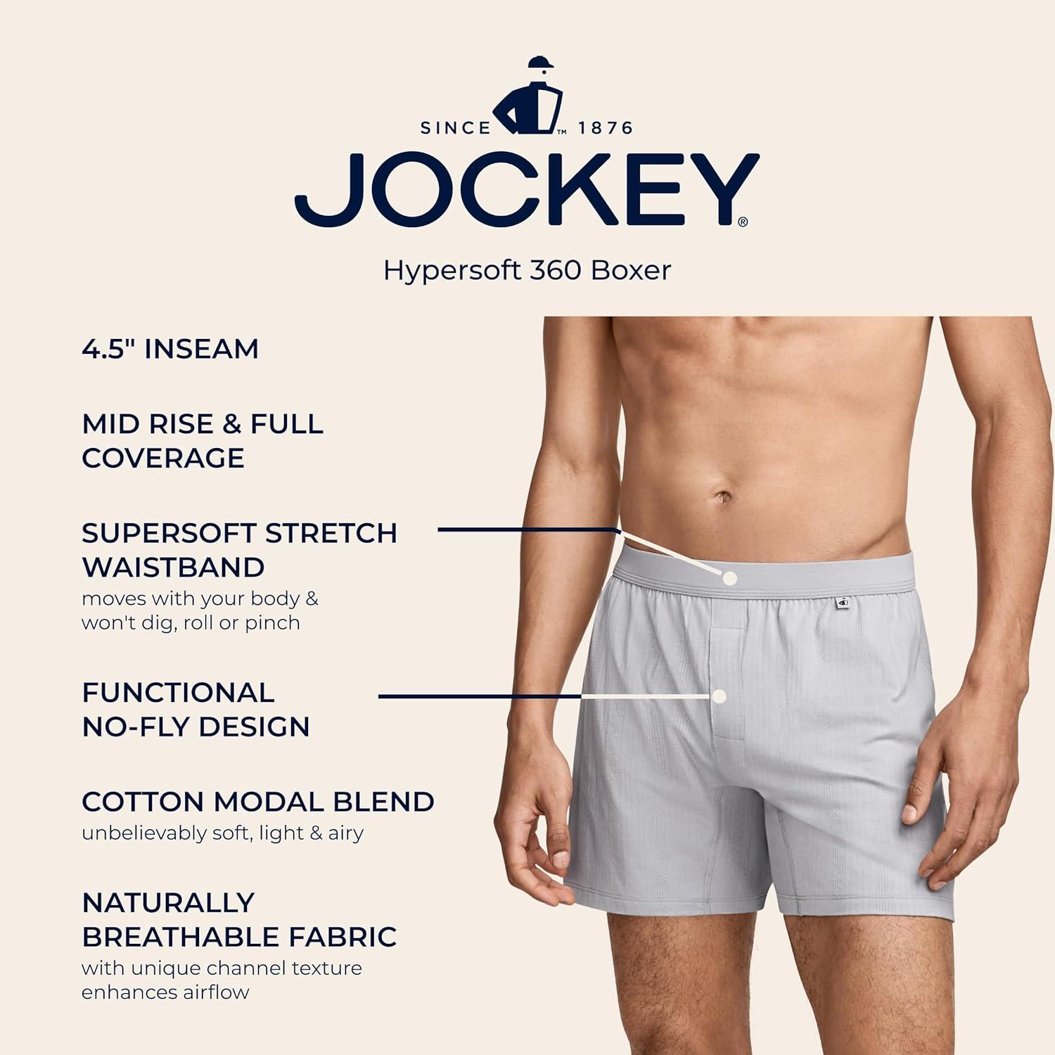 imageJockey Mens Underwear Hypersoft 360 45 BoxerGoldenrod