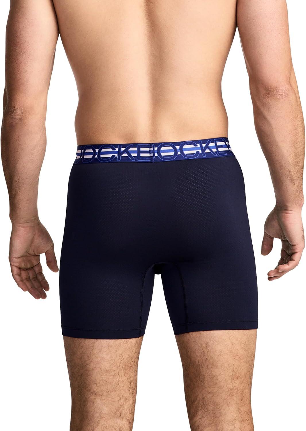 imageJockey Mens Underwear Mens Boxer Briefs With Pouch Sport Stability Microfiber 6 Boxer BriefJockey Blue