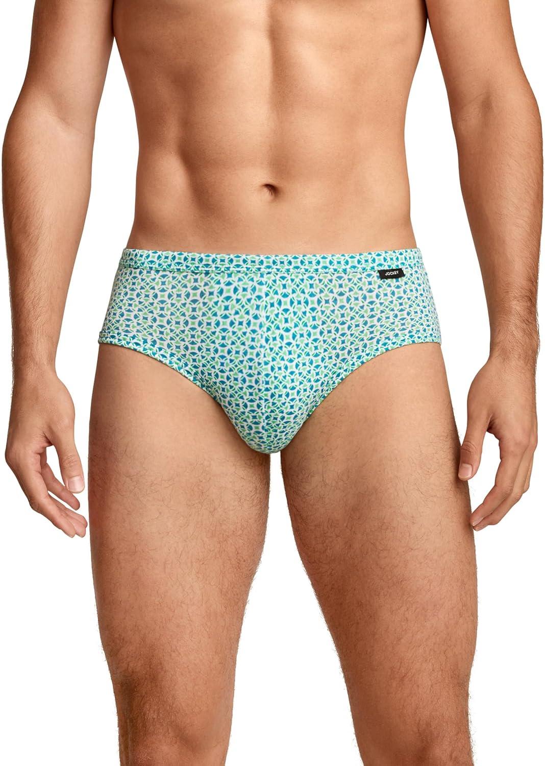 imageJockey Mens Underwear Mens Elance Poco Brief 2 PackTidal Tile