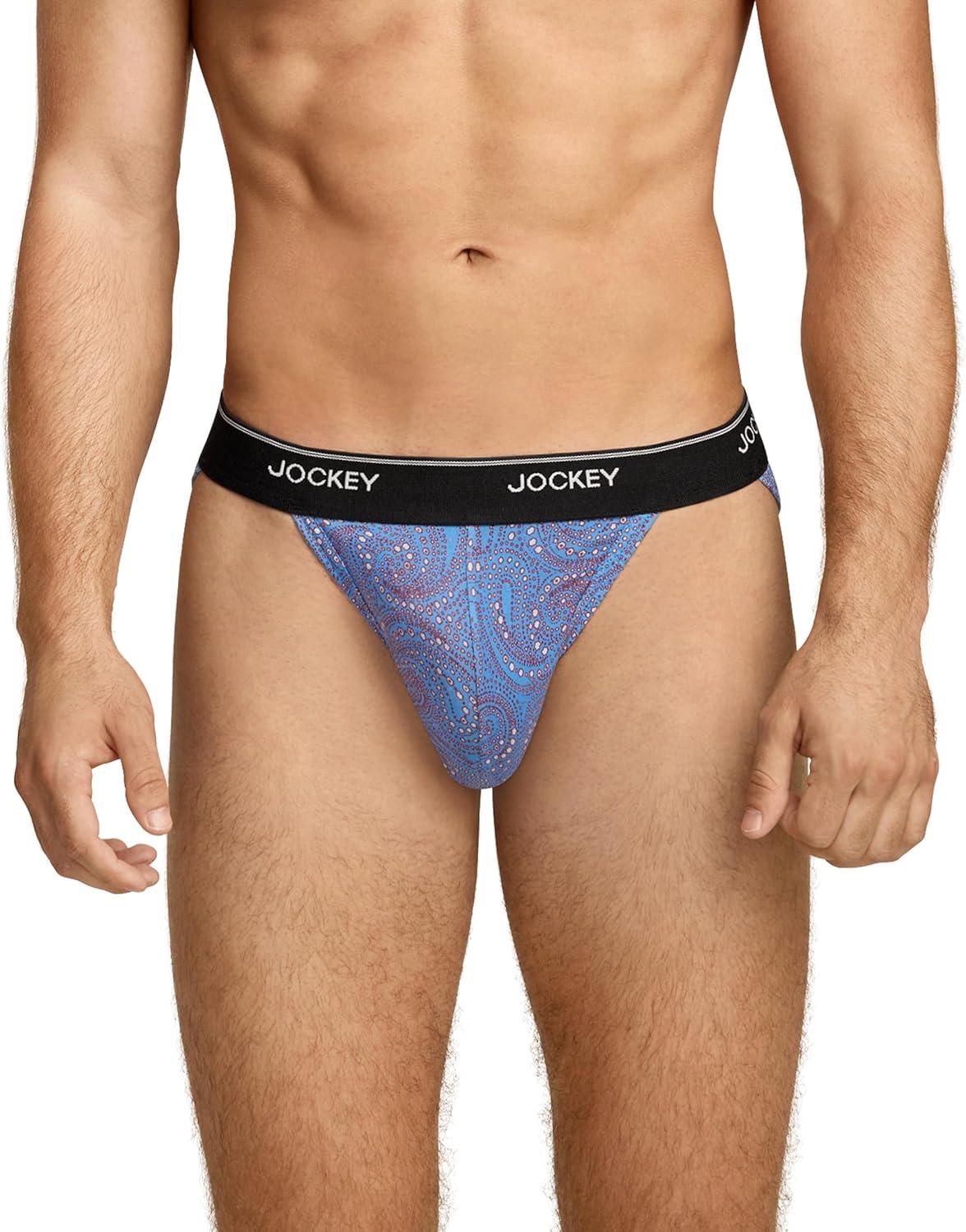 imageJockey Mens Underwear Mens Elance String Bikini 2 PackAmericana Stars