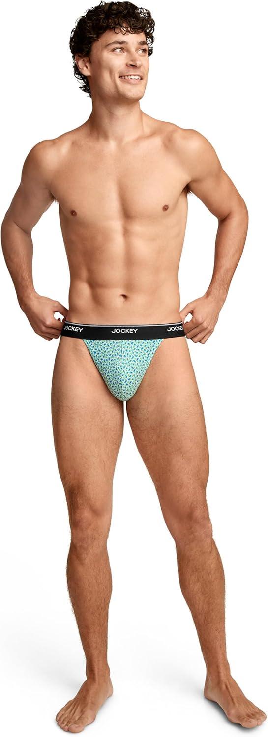 imageJockey Mens Underwear Mens Elance String Bikini 2 PackTidal Tile