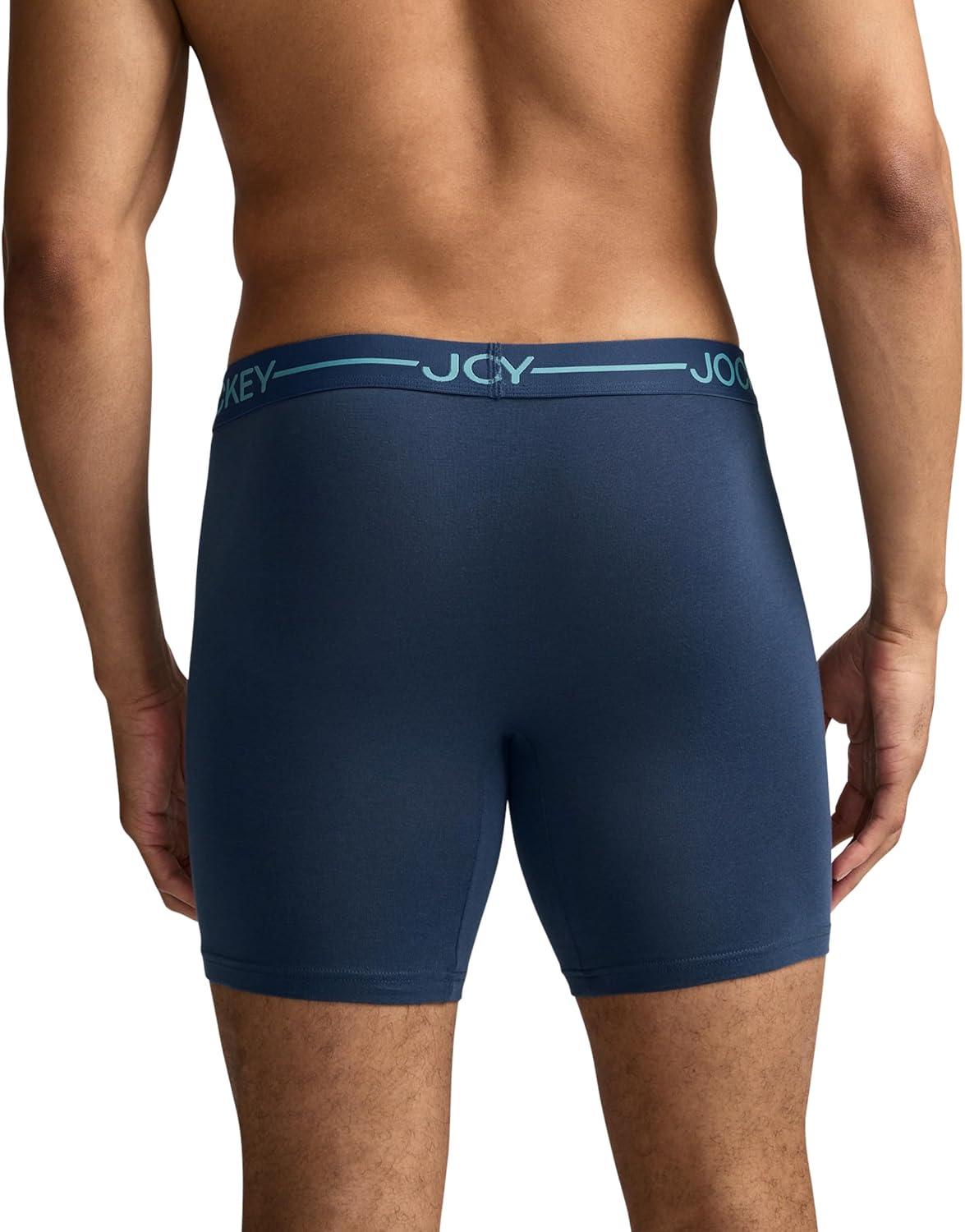 imageJockey Mens Underwear Organic Cotton Stretch 65 Boxer Brief 3 PackNocturne Cove