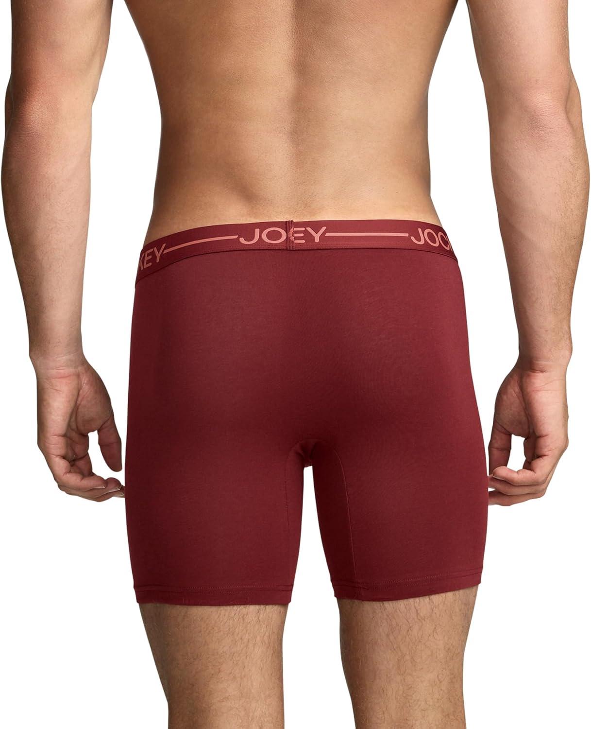 imageJockey Mens Underwear Organic Cotton Stretch 65 Boxer Brief 3 PackTerracotta Bay