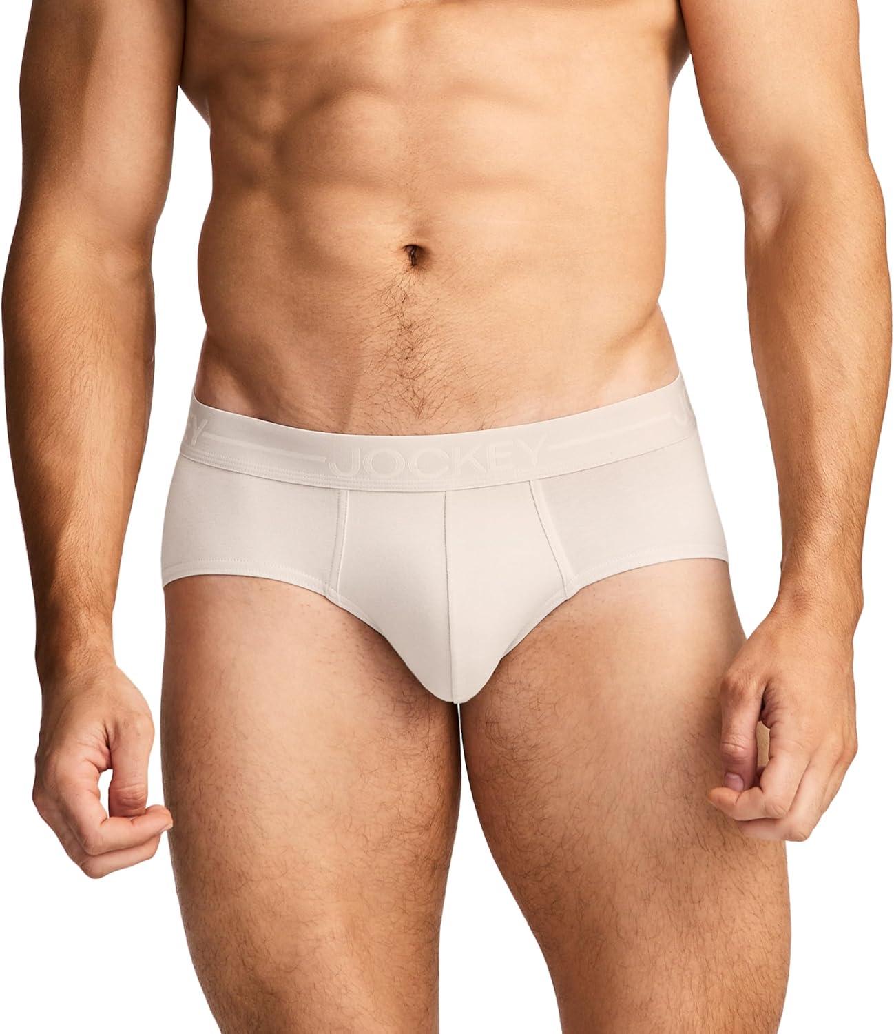 imageJockey Mens Underwear Organic Cotton Stretch Brief 3 PackEvergreen Mist