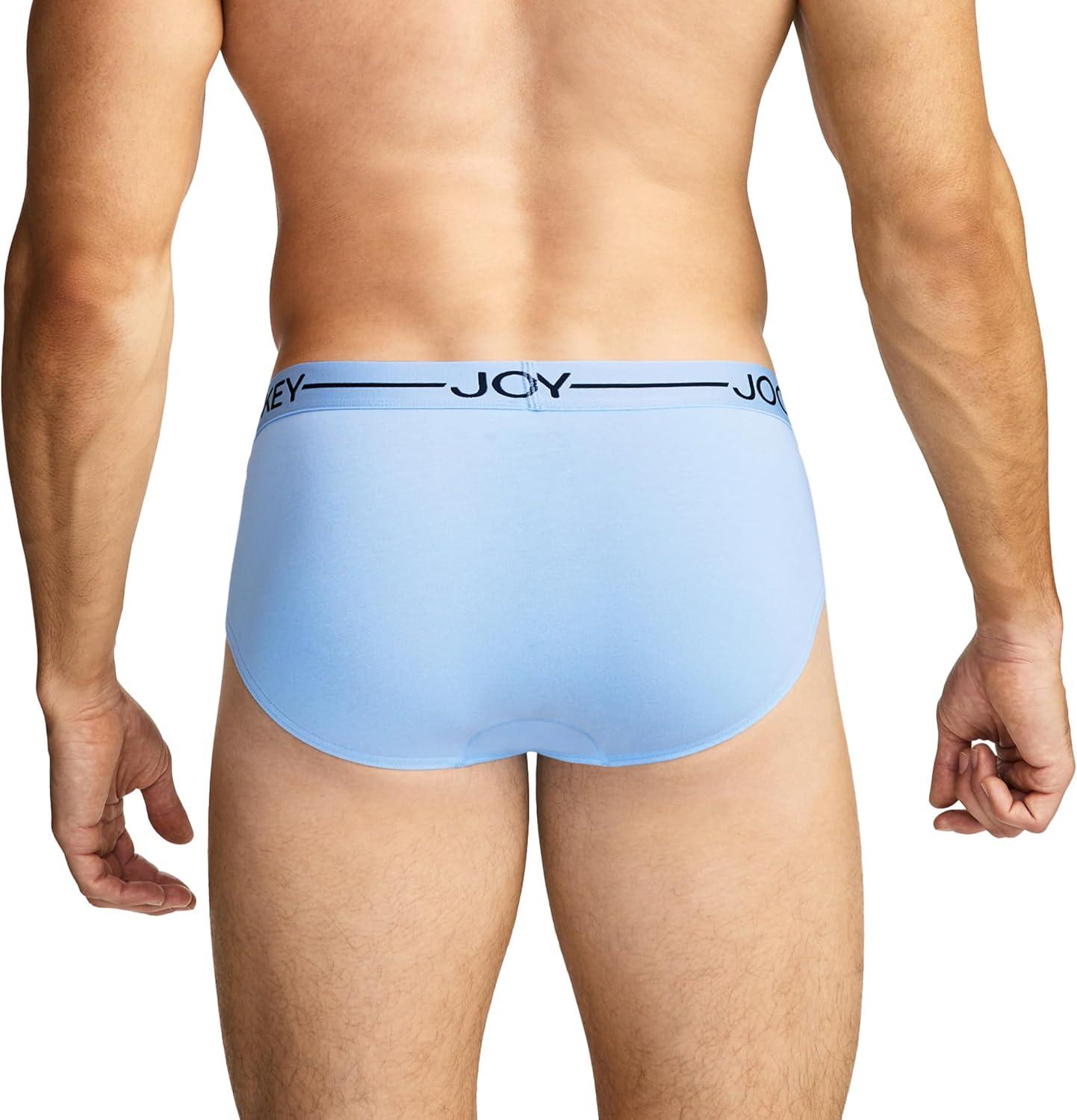 imageJockey Mens Underwear Organic Cotton Stretch Brief 3 PackSky Bloom