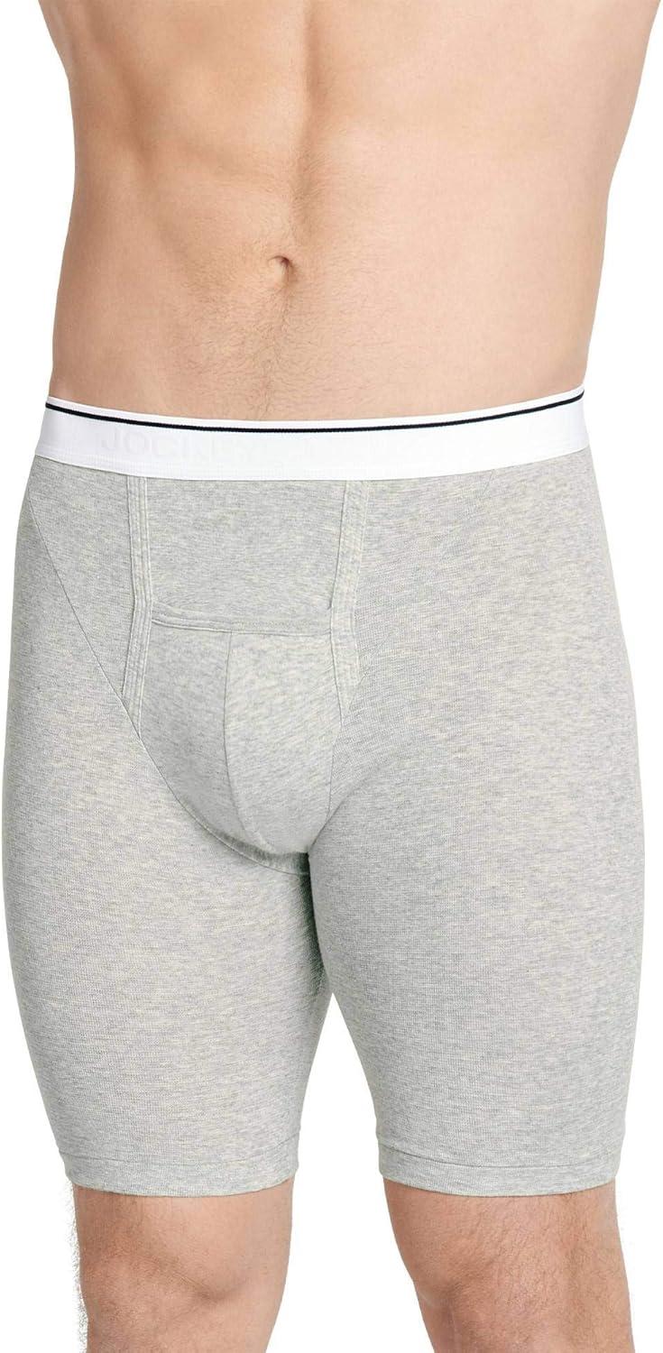 imageJockey Mens Underwear Pouch 10 Midway Brief 2 PackGrey Heather