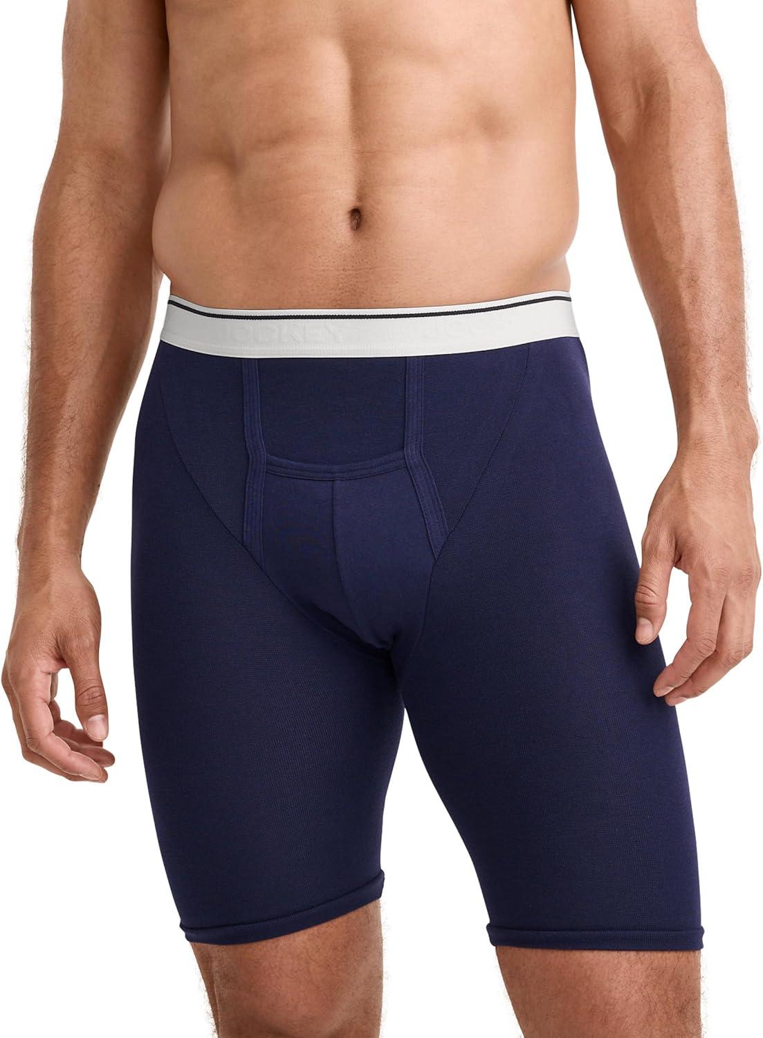 imageJockey Mens Underwear Pouch 10 Midway Brief 2 PackJockey BlueDeep Cranberry