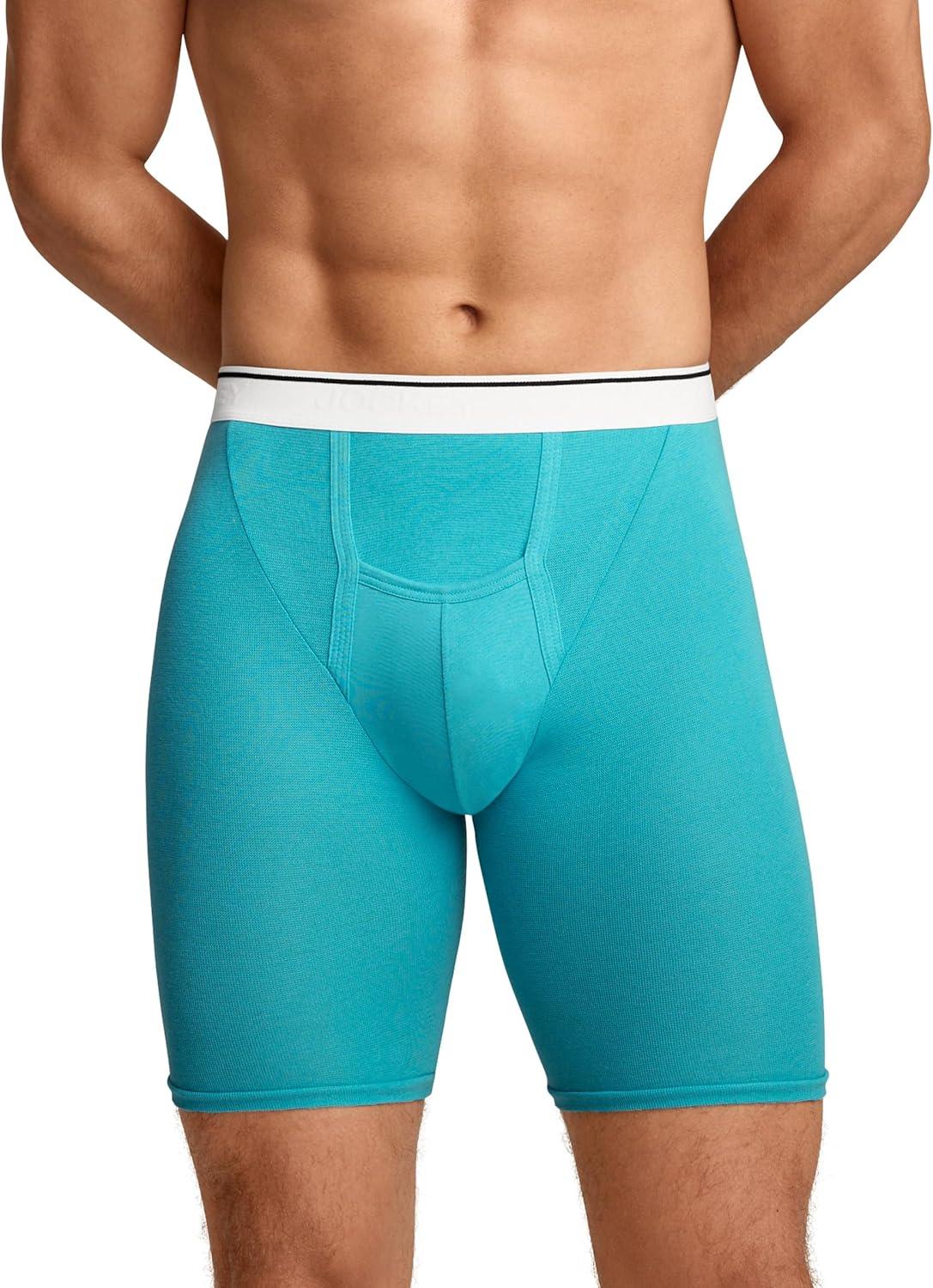 imageJockey Mens Underwear Pouch 10 Midway Brief 2 PackOcean Mist