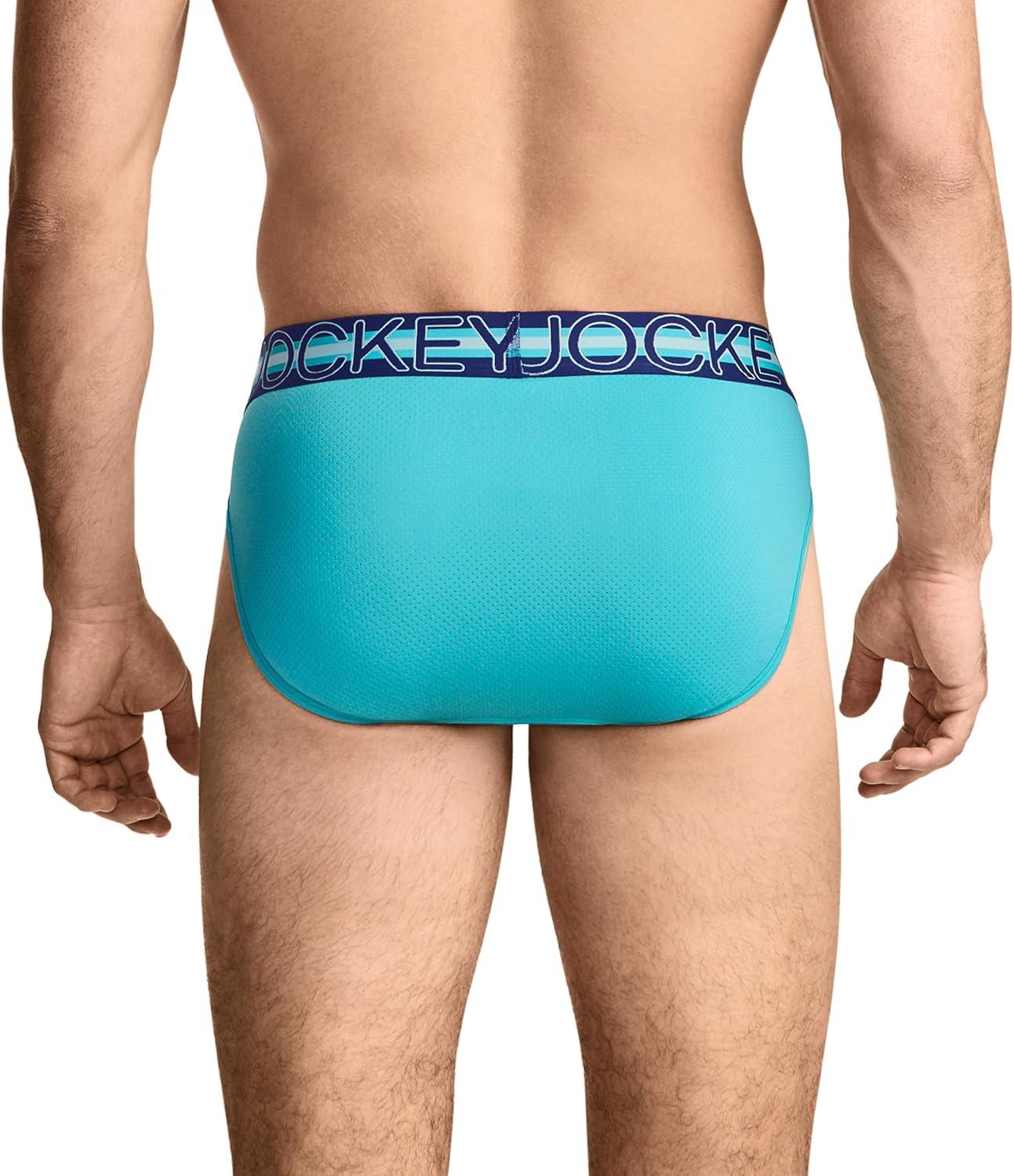 imageJockey Mens Underwear Sport Stability Pouch Microfiber String BikiniOcean Teal