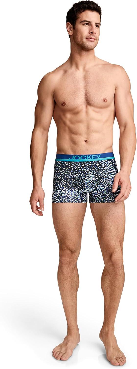 imageJockey Mens Underwear True Style 4 Trunk 3 PackDrawn Leaves