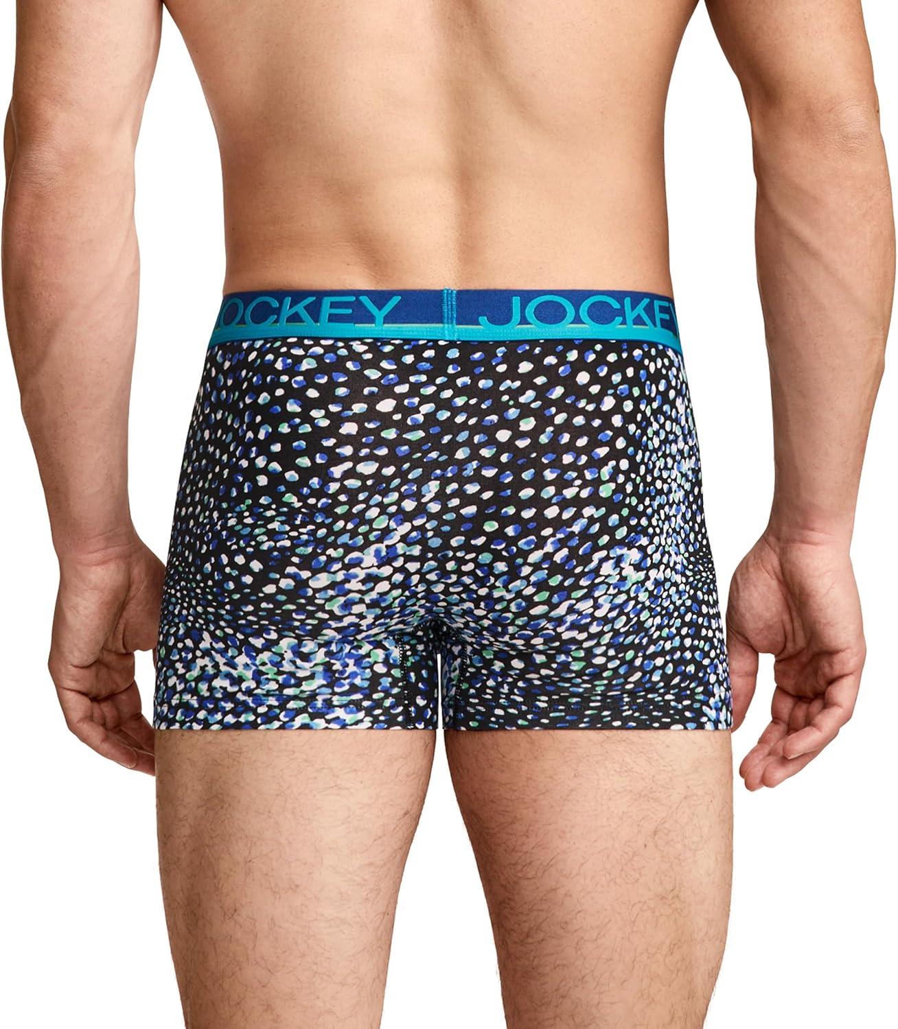 imageJockey Mens Underwear True Style 4 Trunk 3 PackDrawn Leaves