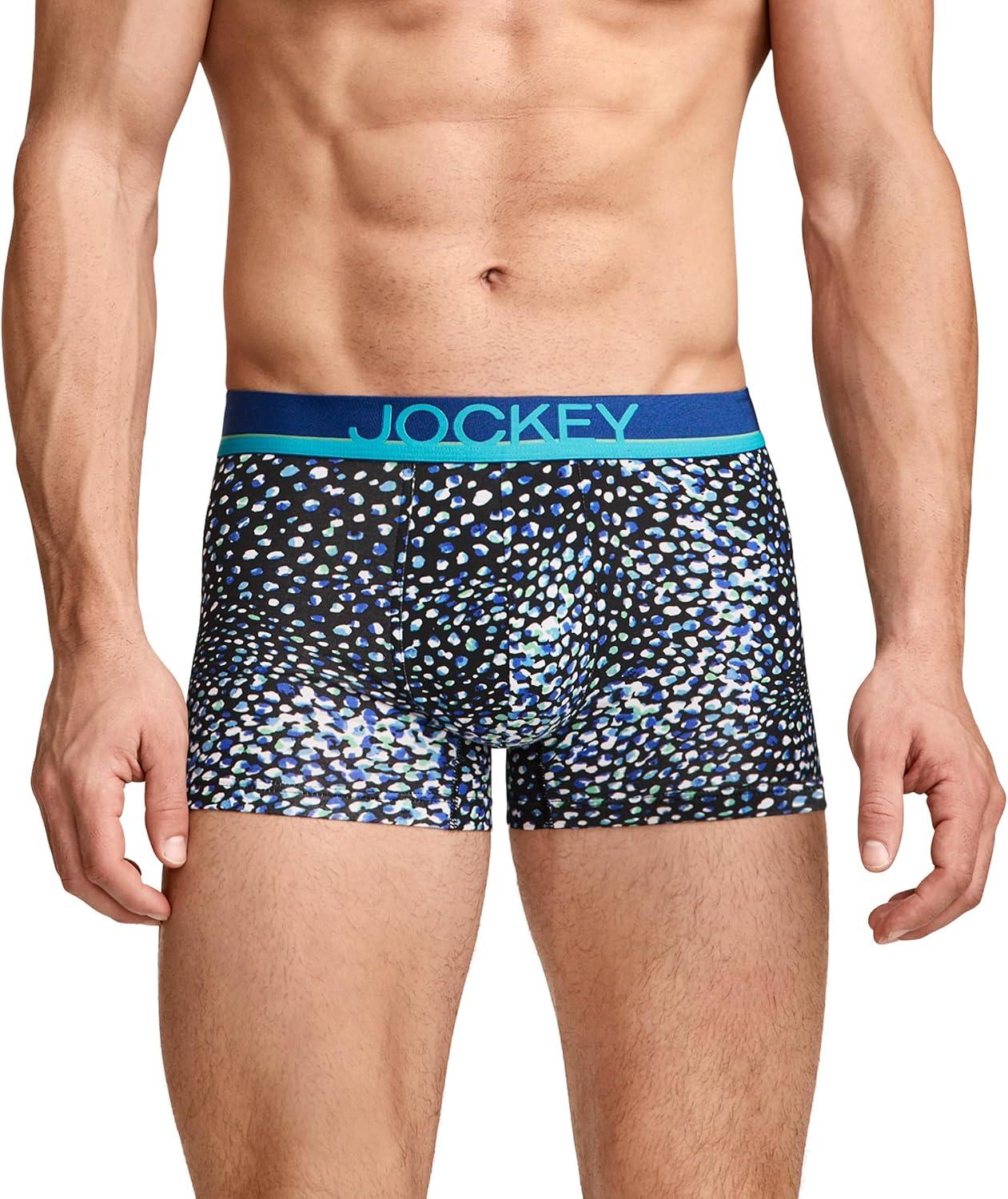 imageJockey Mens Underwear True Style 4 Trunk 3 PackDrawn Leaves
