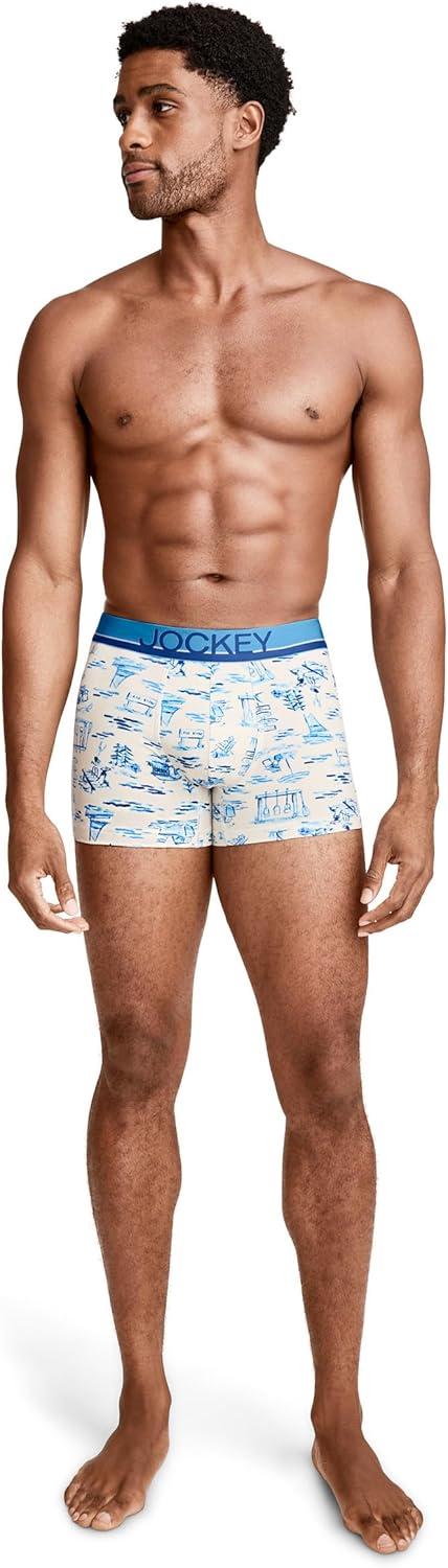 imageJockey Mens Underwear True Style 4 Trunk 3 PackMajestic Camp