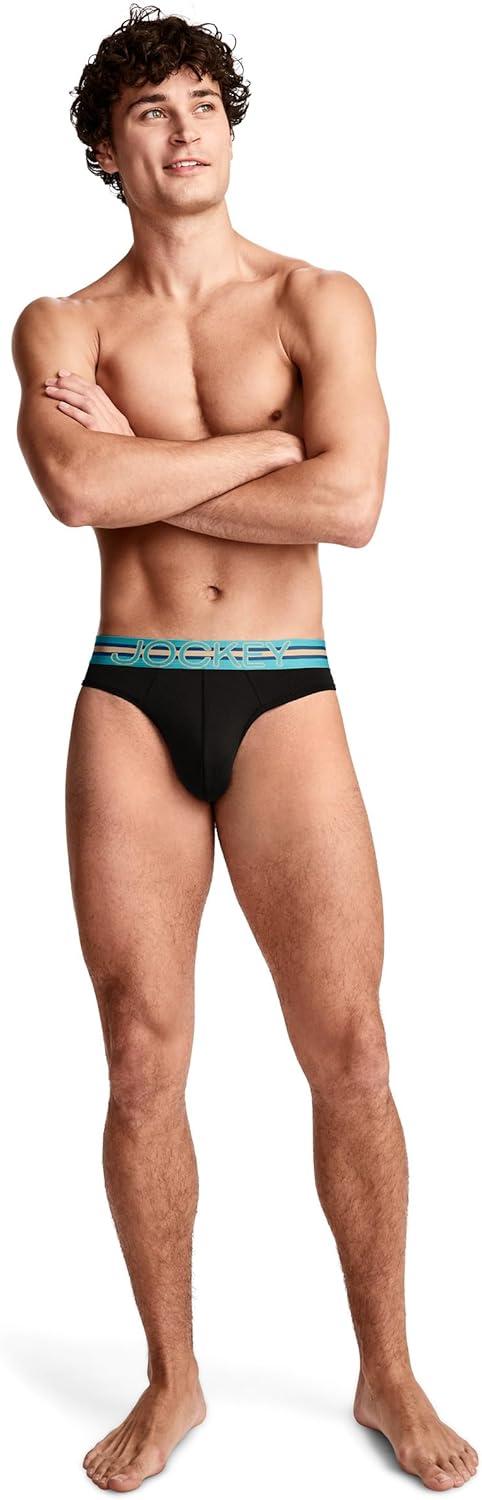 imageJockey Sport Mens Underwear Stability Pouch Microfiber ThongBlack Ocean