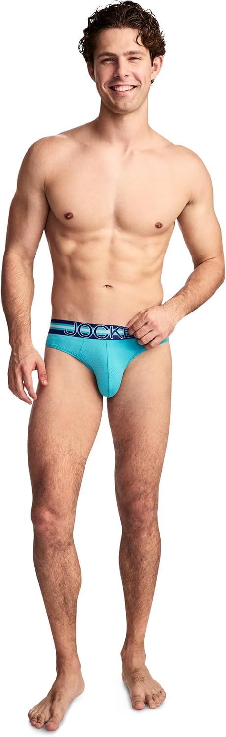 imageJockey Sport Mens Underwear Stability Pouch Microfiber ThongOcean Teal