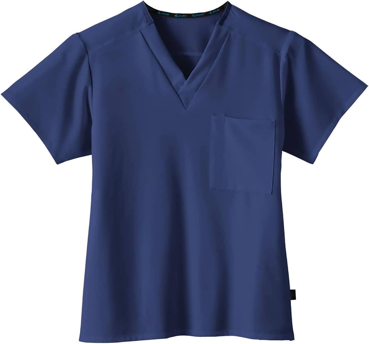 imageJockey Unisex Scrubs Classic Unisex One Pocket Stretch Scrub TopBlue