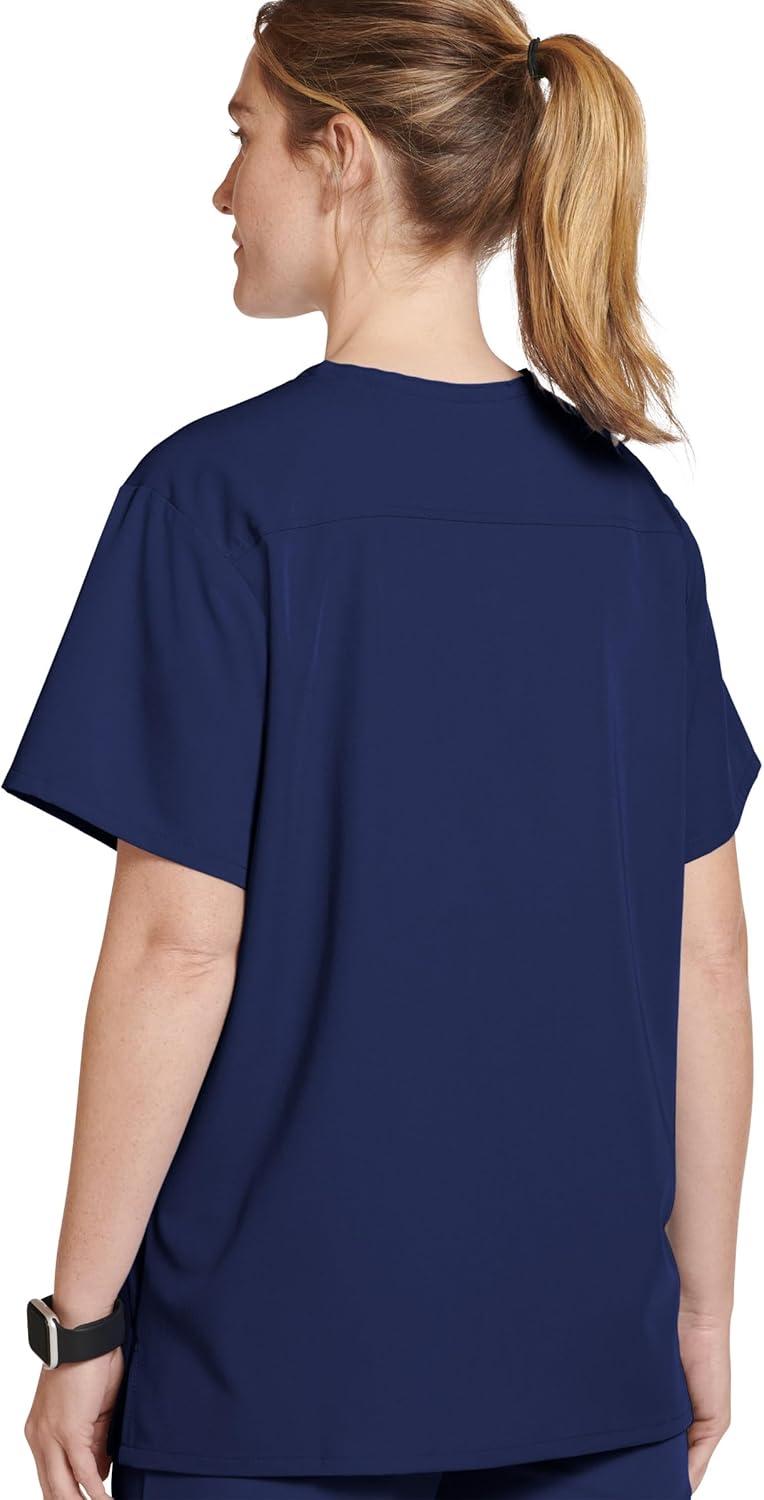 imageJockey Unisex Scrubs Classic Unisex One Pocket Stretch Scrub TopBlue