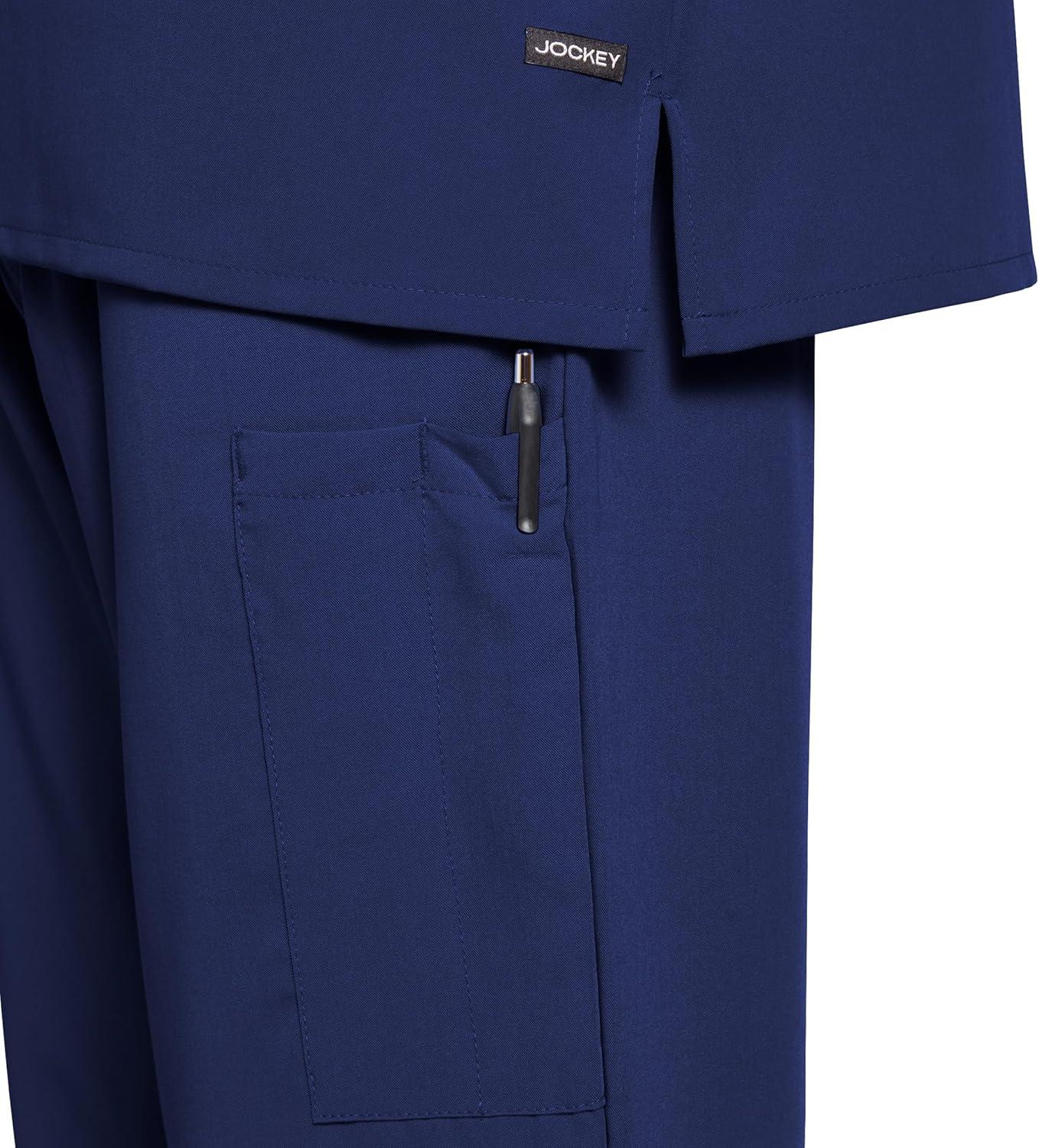 imageJockey Unisex Scrubs Classic Unisex One Pocket Stretch Scrub TopBlue