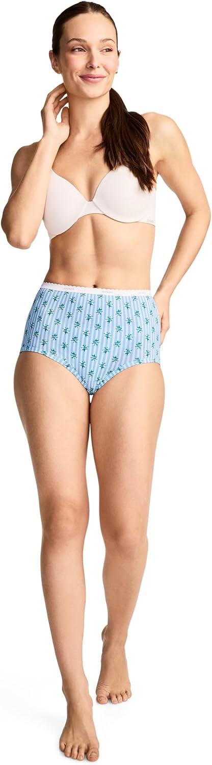 imageJockey Womens Underwear Classic Brief 6 PackElegant Blooms