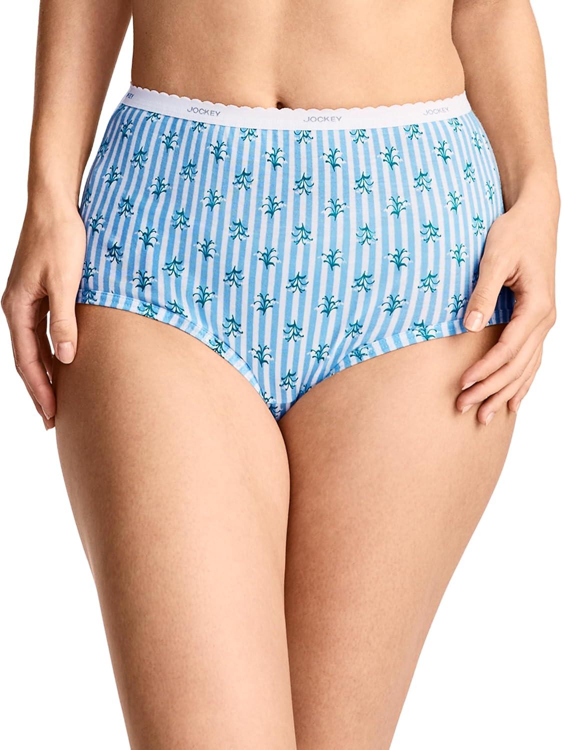 imageJockey Womens Underwear Classic Brief 6 PackElegant Blooms