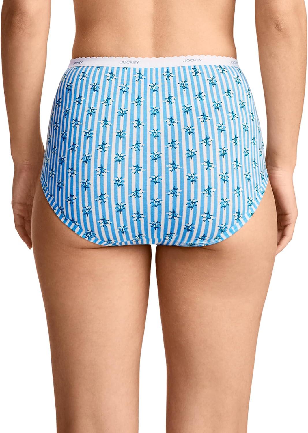imageJockey Womens Underwear Classic Brief 6 PackElegant Blooms