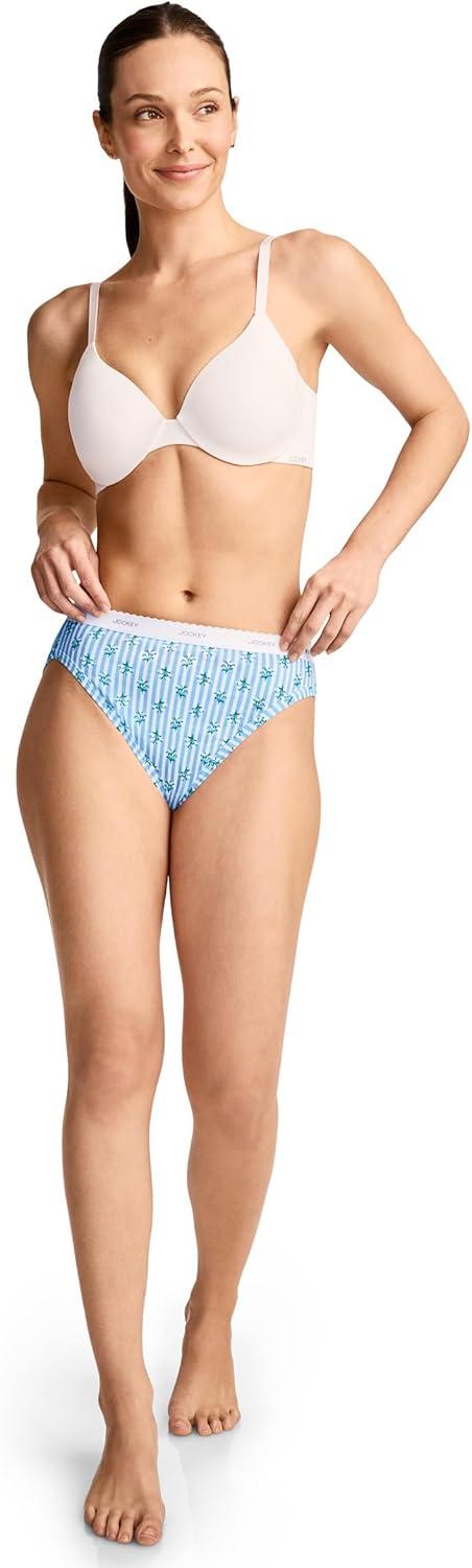 imageJockey Womens Underwear Classic French Cut 3 PackElegant Blooms