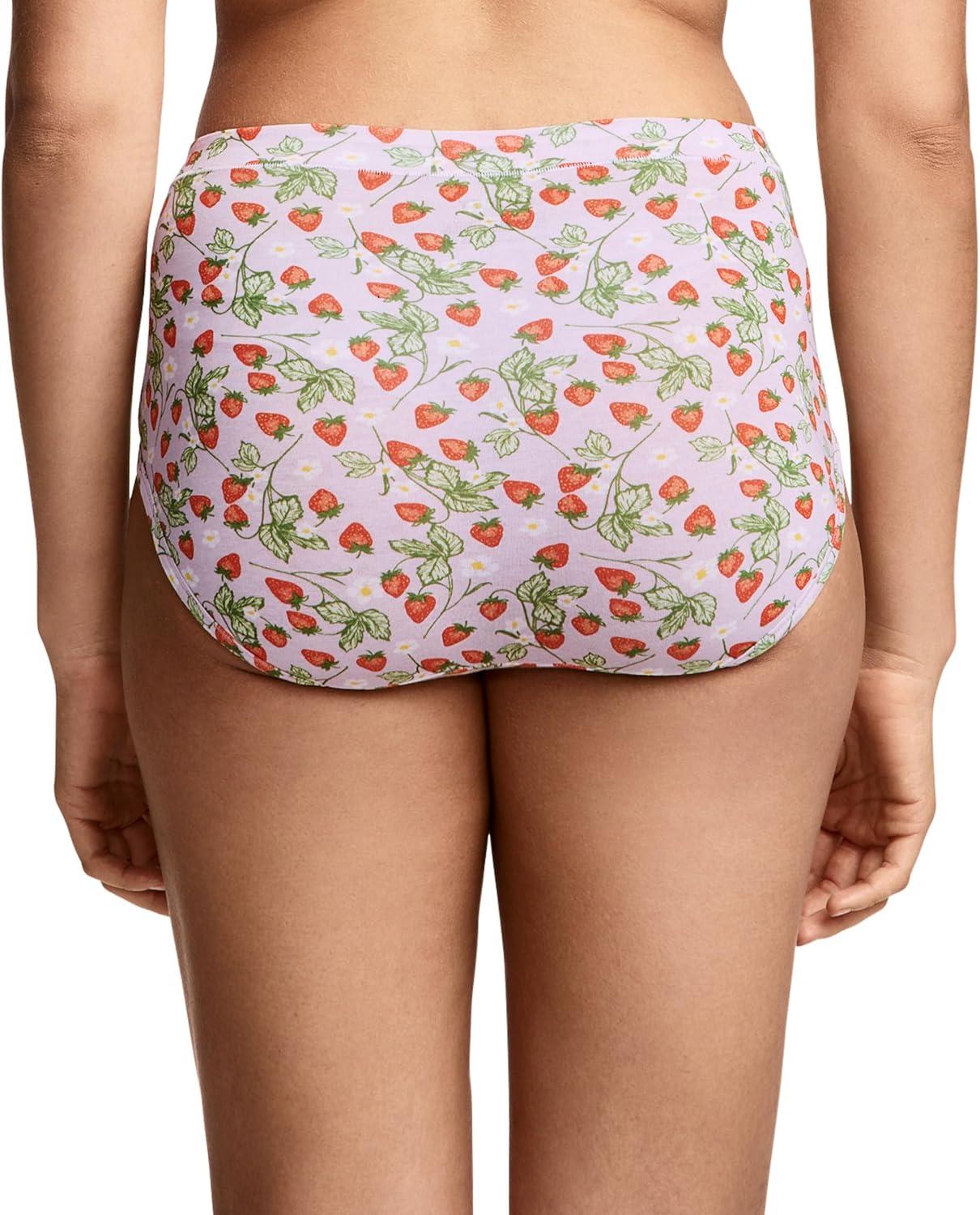 imageJockey Womens Underwear Cotton Stretch BriefBerry Blooms