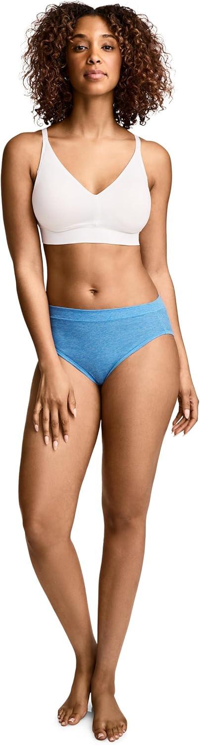 imageJockey Womens Underwear Cotton Stretch Hi CutBlue Satin