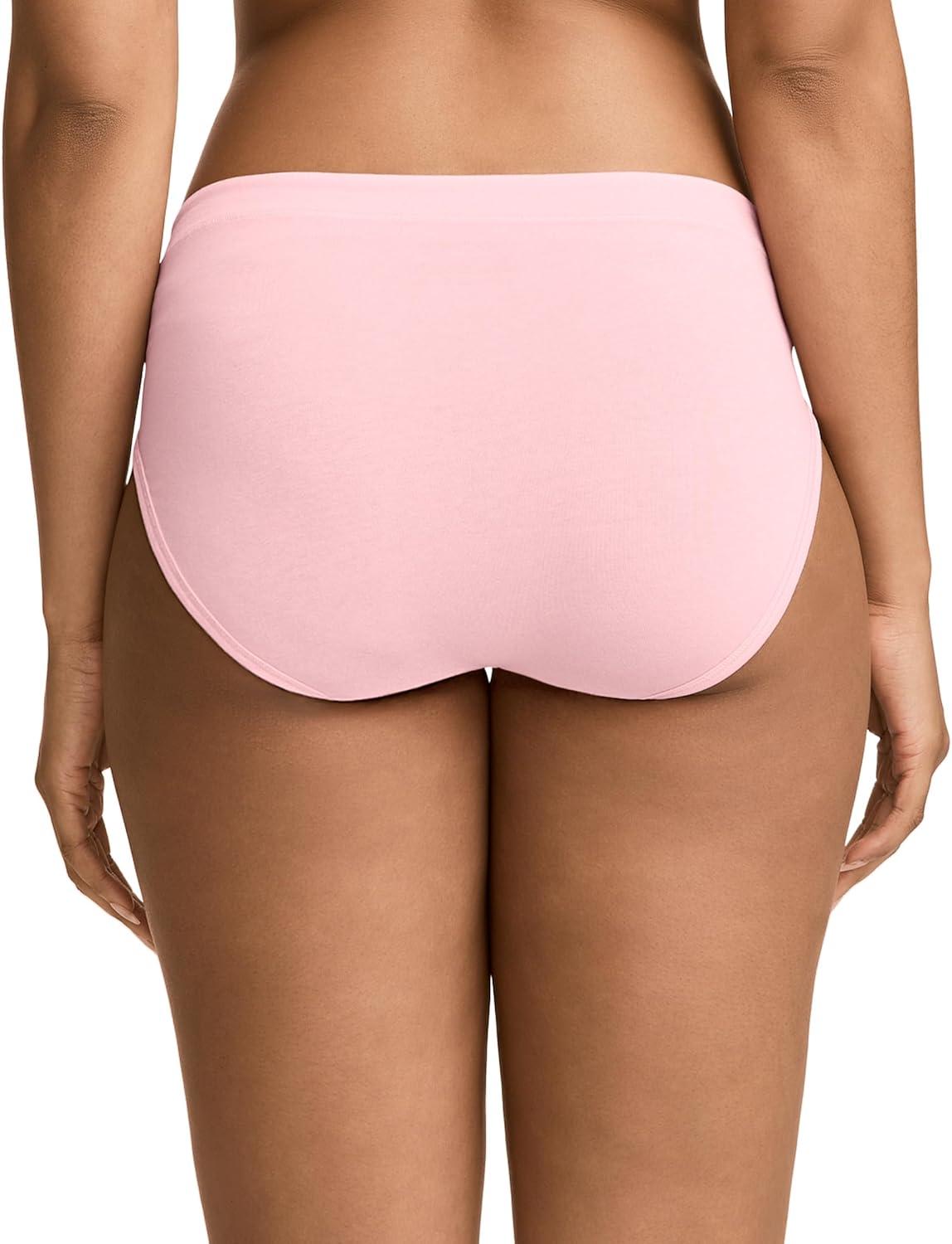 imageJockey Womens Underwear Cotton Stretch Hi CutCamilla Pink